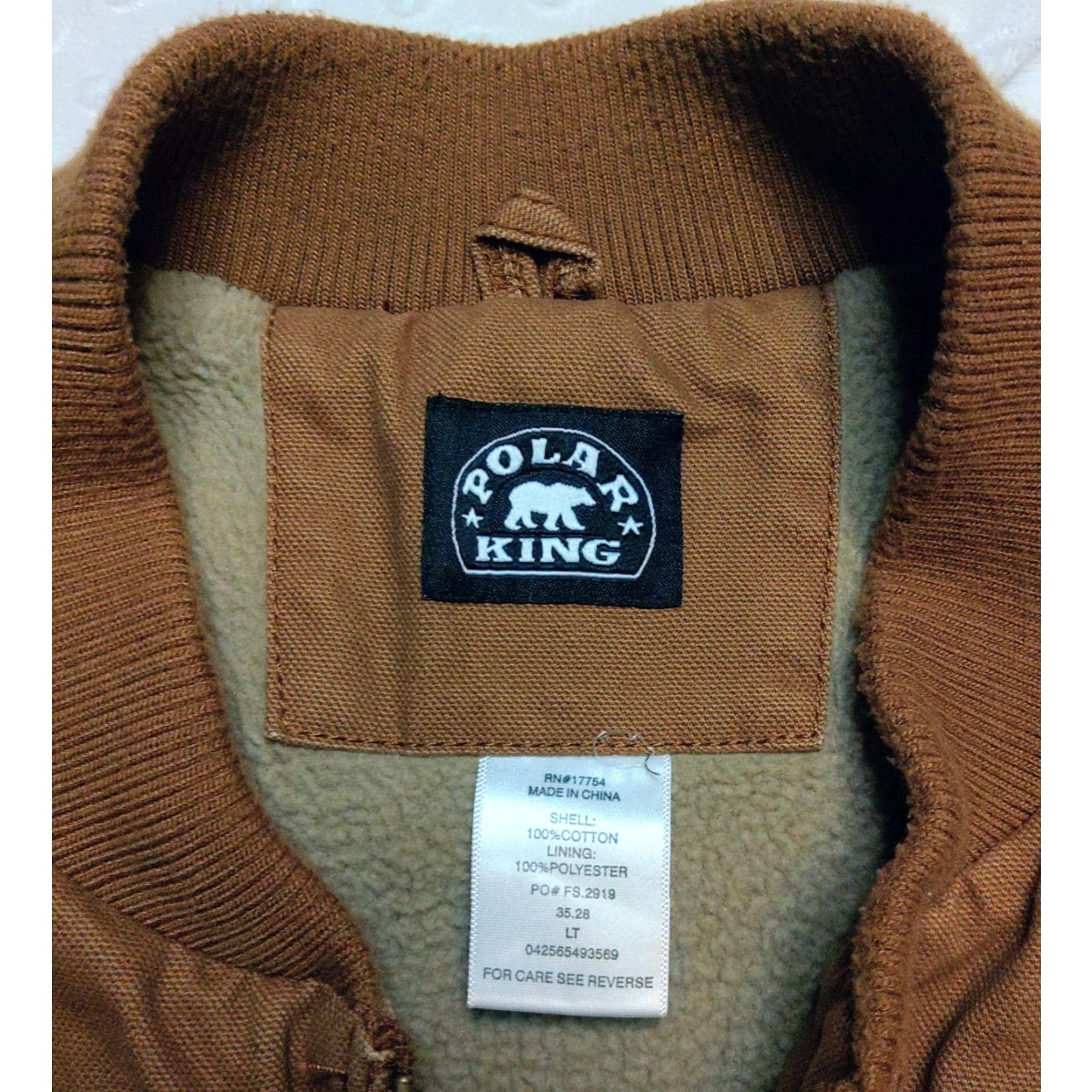 Vintage Sherpa Polar King Brown Tan Canvas Sherpa Vest XL Tall? Size US L / EU 52-54 / 3 - 5 Thumbnail