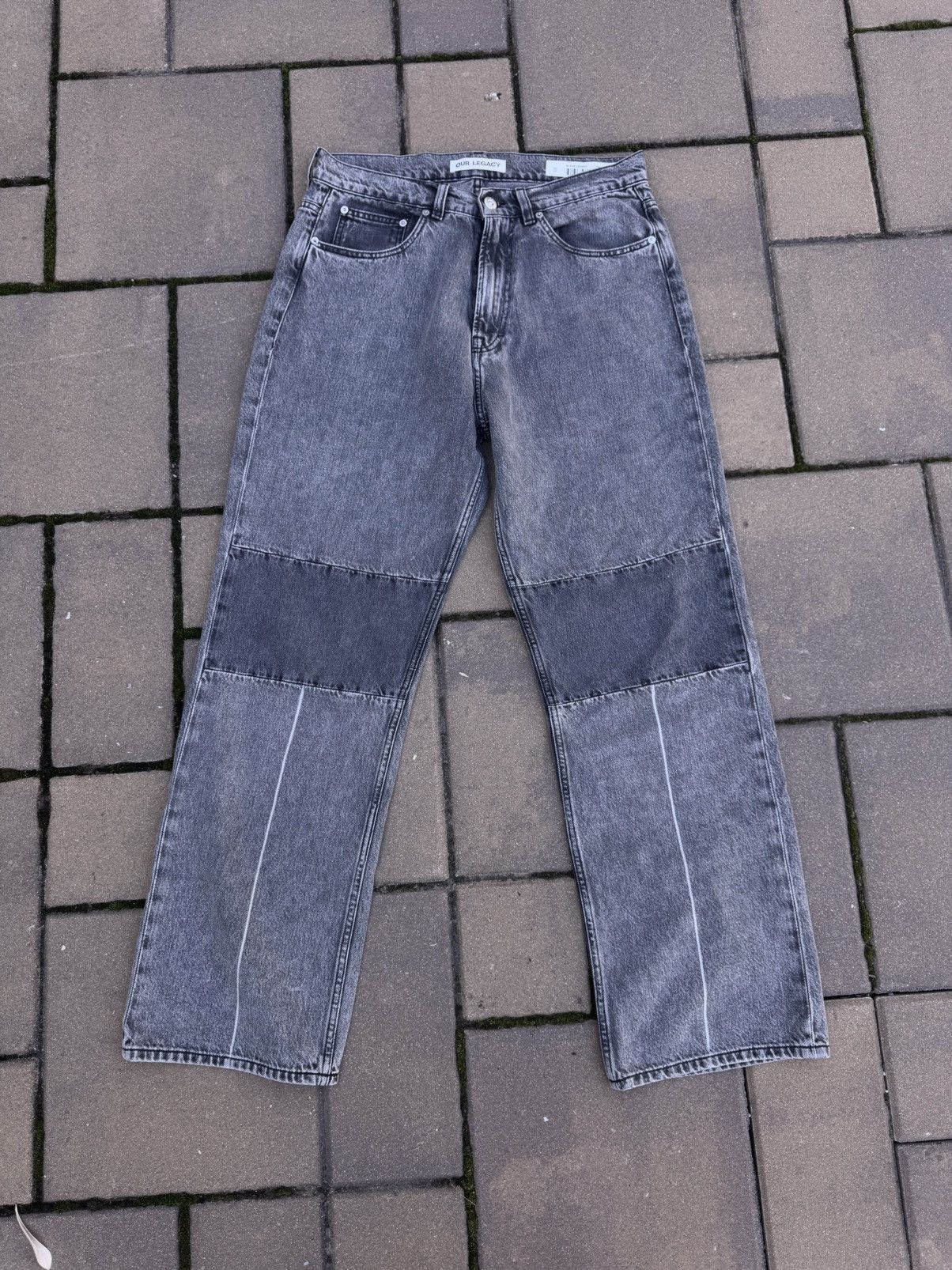 Pre-owned Our Legacy Gray Extended Third Cut Jeans Size 32 New In Black
