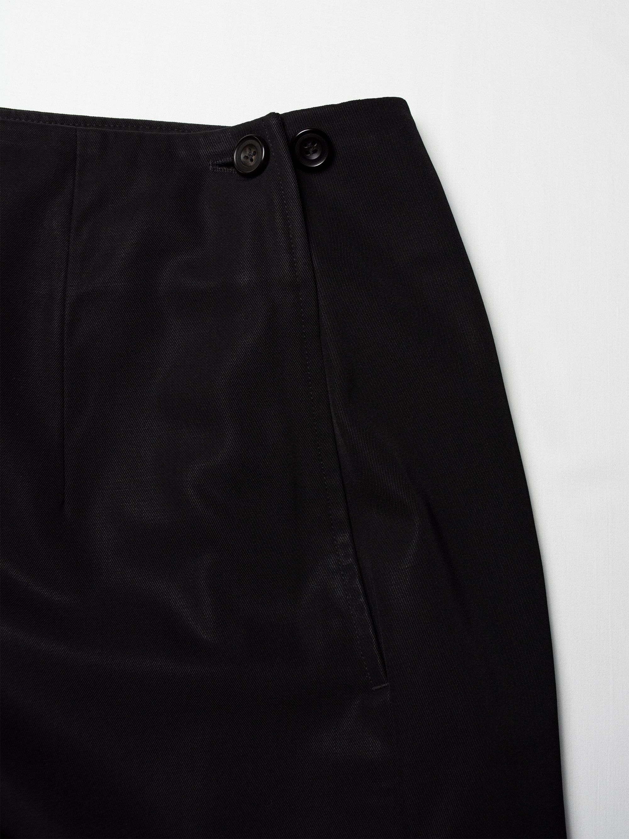 Yohji Yamamoto Yohji Yamamoto 80's / 90's wool skirt with side buttons Size 29" - 4 Thumbnail