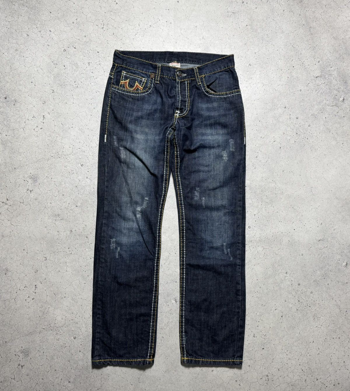 True Religion True Religion Big Logo Baggy Denim Jeans Made In USA Size US 32 / EU 48 - 2 Thumbnail