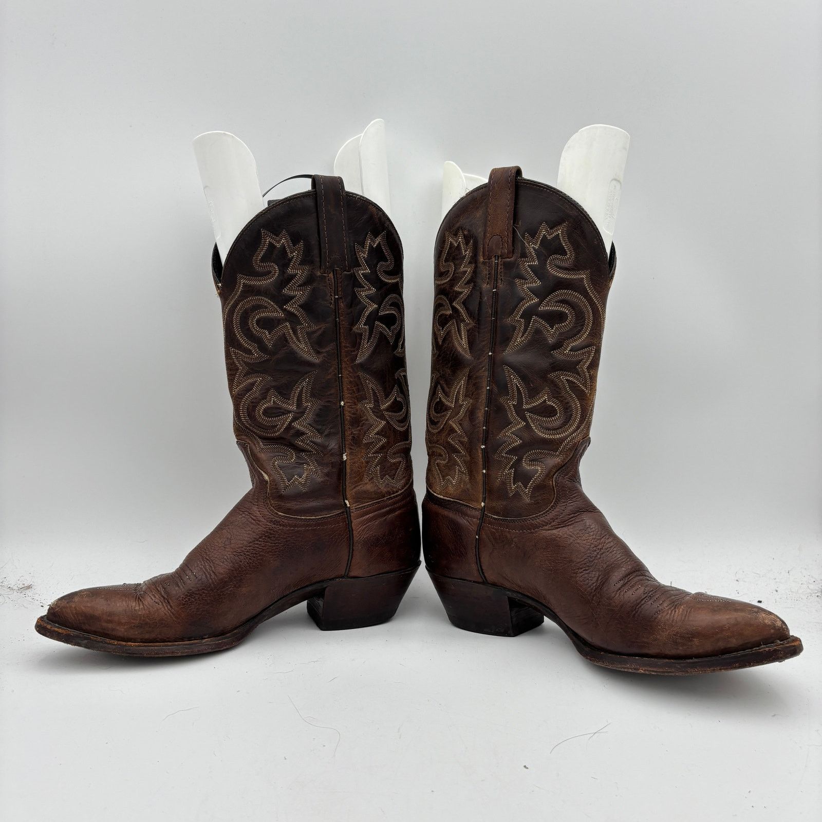 Vintage Vintage J. Chisholm Brown Leather Western Boots Men's 8.5D Size US 8.5 / EU 41-42 - 6 Thumbnail