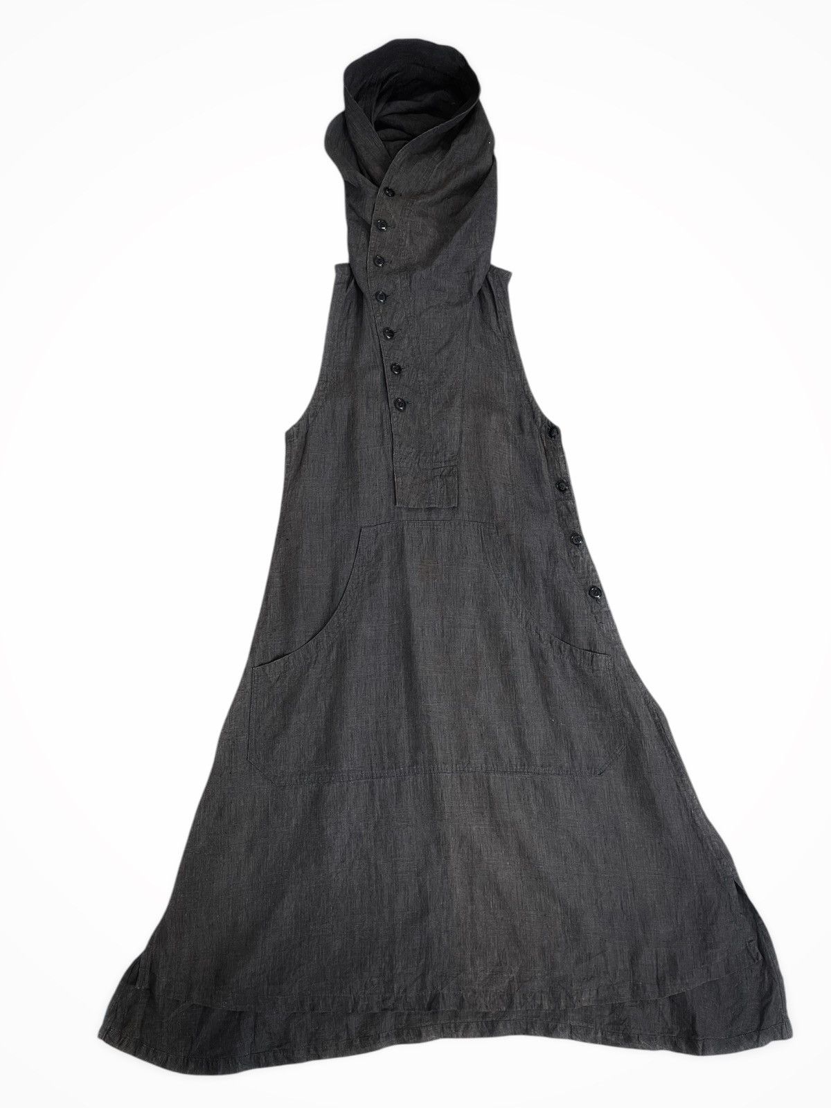 🔥RARE🔥ARCHIVAL YOHJI YAMAMOTO MAXI DRESS HOODIE LONG NECK