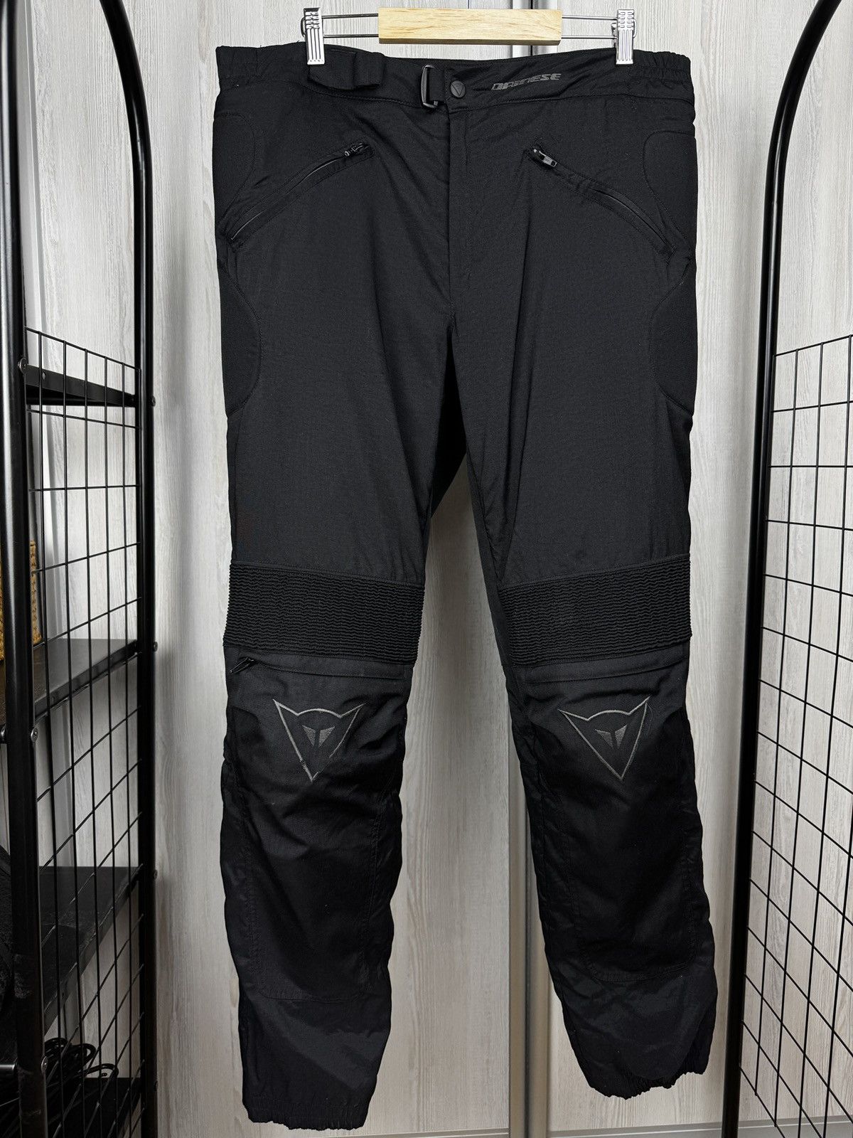 Dainese Dry Line black protected motorcycle pants textile 54