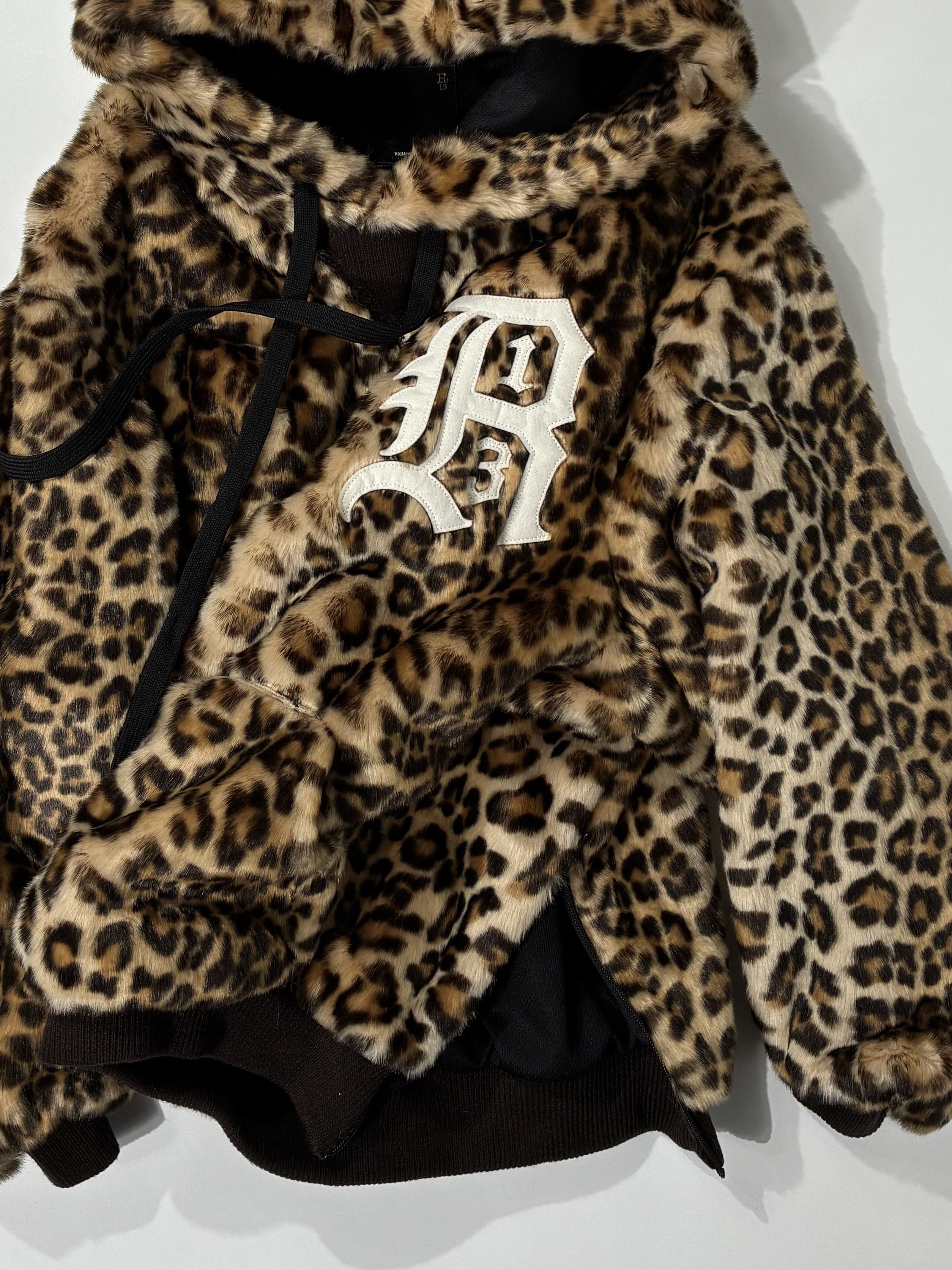 R13 R13 FAUX FUR LEOPARD OVERSIZED POPOVER HOODIE XXSsize Size XXS / US 00 / IT 34 - 3 Thumbnail