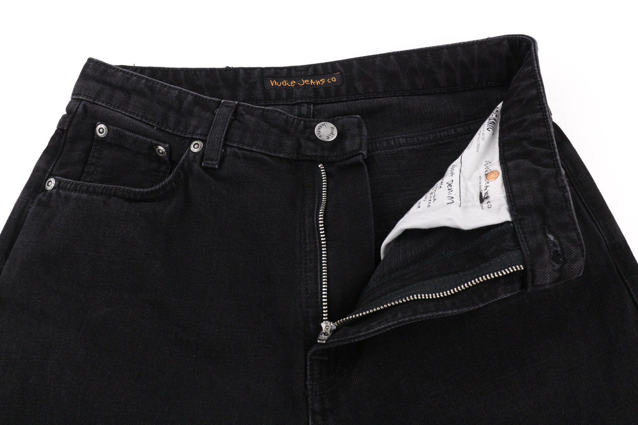 Nudie Jeans BREEZY BRIT W29/L28 Regular Tapered Cotton Black 80627 Size 29" - 4 Thumbnail