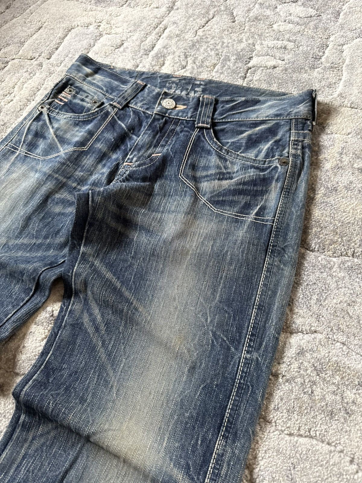 Edwin Edwin 503 Blue Trip Medium Wash Flared Jeans Size US 29 - 4 Thumbnail