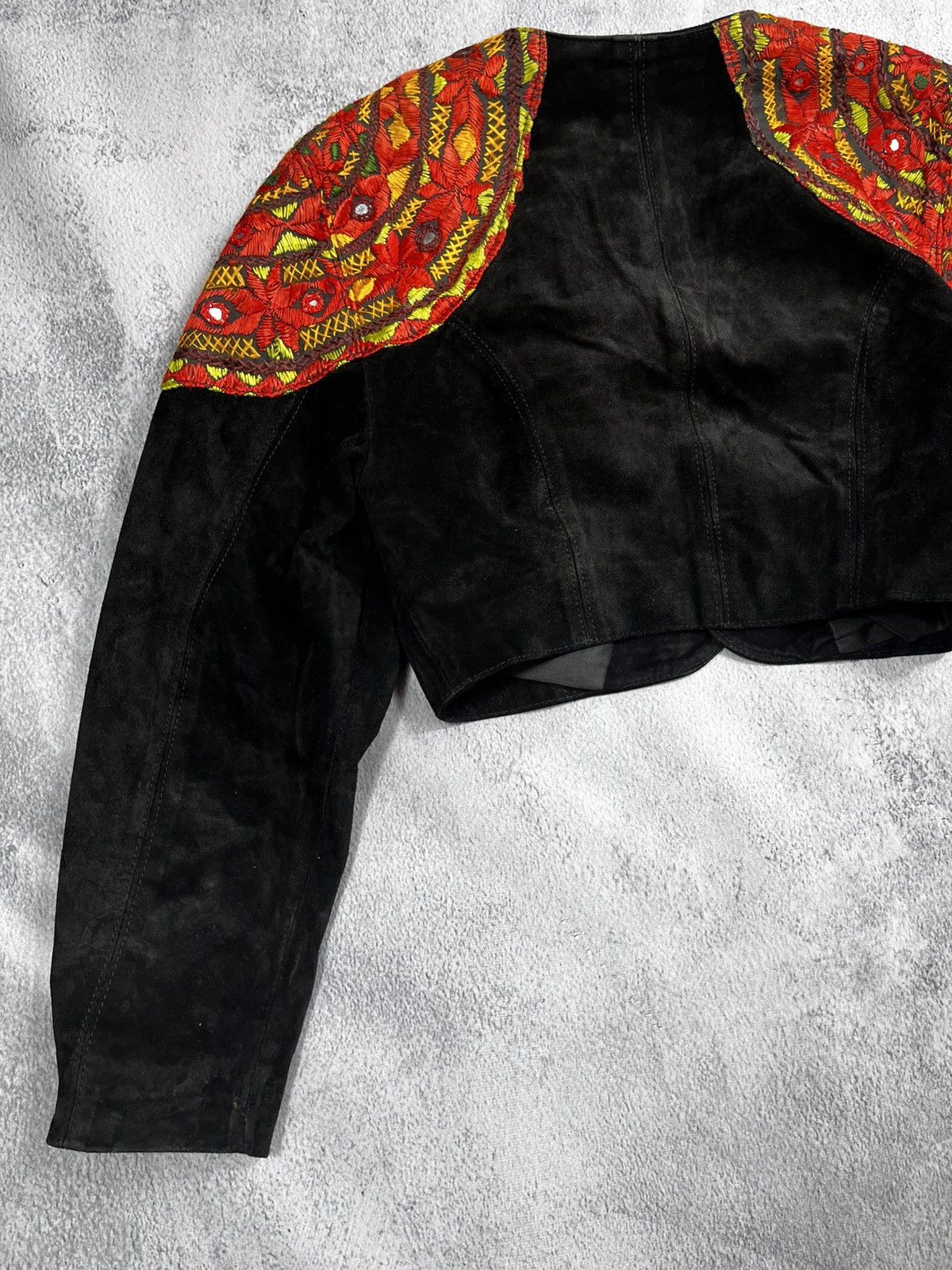 Leather × Vintage Vintage 90s Version Francaije suede leather retro jacket Size L / US 10 / IT 46 - 6 Thumbnail