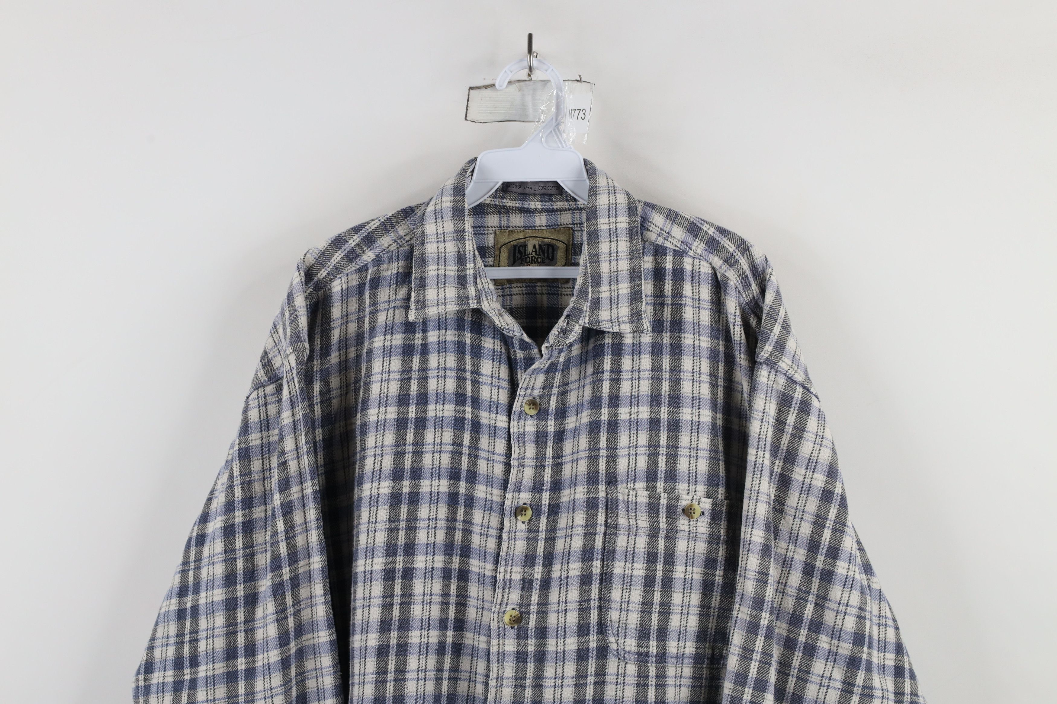 Vintage Vintage 90s Streetwear Flannel Collared Button Shirt Plaid Size US L / EU 52-54 / 3 - 2 Thumbnail