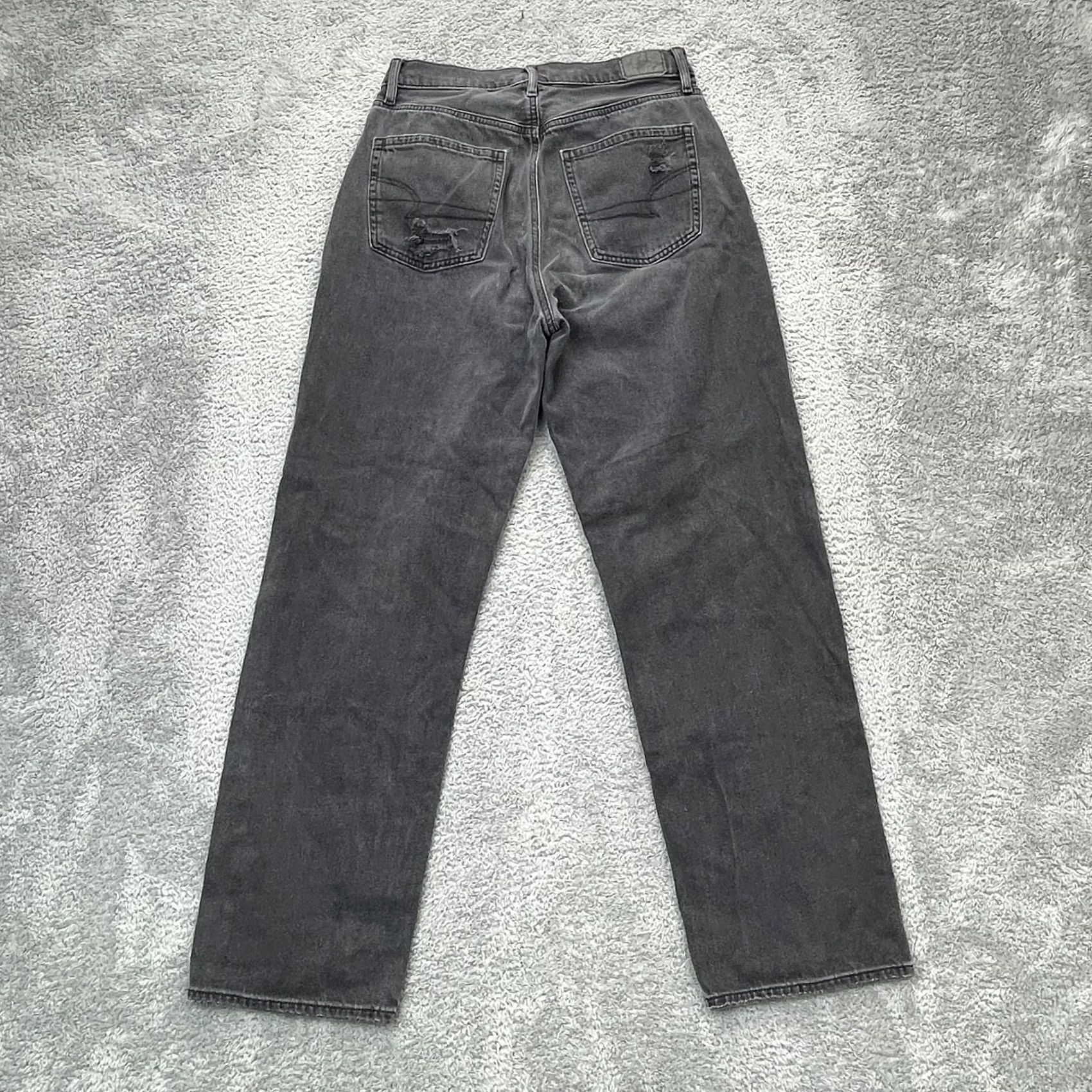 American Eagle Outfitters American Eagle Outfitters Womens Jeans 8 Gray Straight Leg Distressed Denim Size 28" / US 6 / IT 42 - 2 Thumbnail