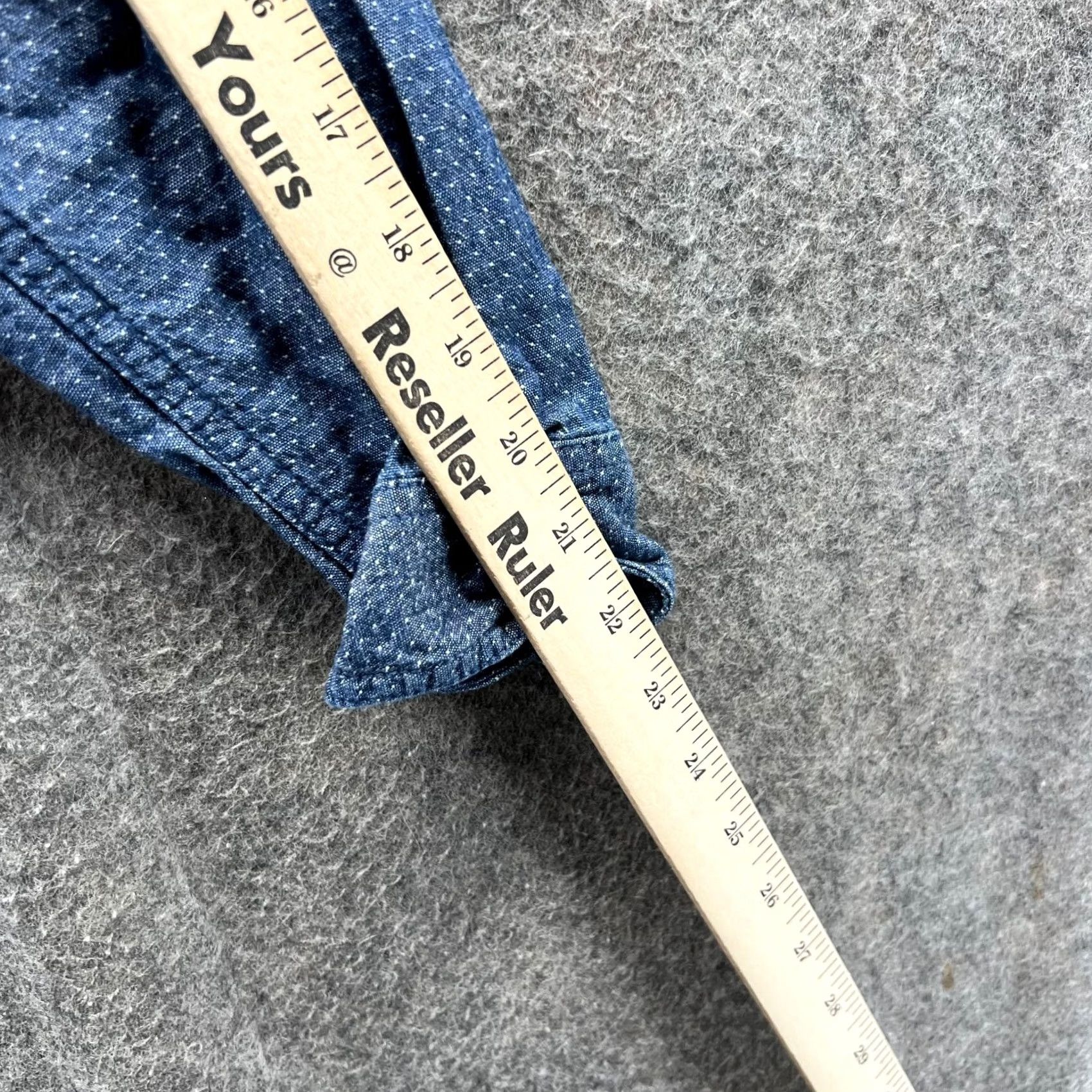 Toms Toms Shirt Womens Large Blue Button Up Preppy Polka Dots Cotton Classic Fit Size L / US 10 / IT 46 - 5 Thumbnail