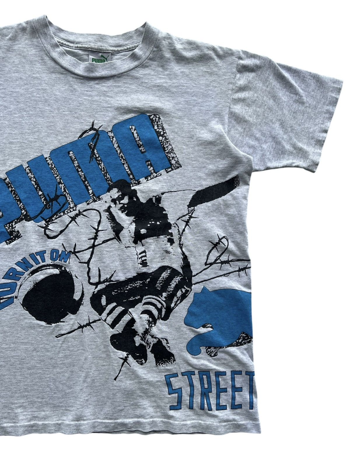 Puma 🔥Vintage 1980’s Puma Turnit On Street Soccer T-Shirt Size US M / EU 48-50 / 2 - 4 Thumbnail