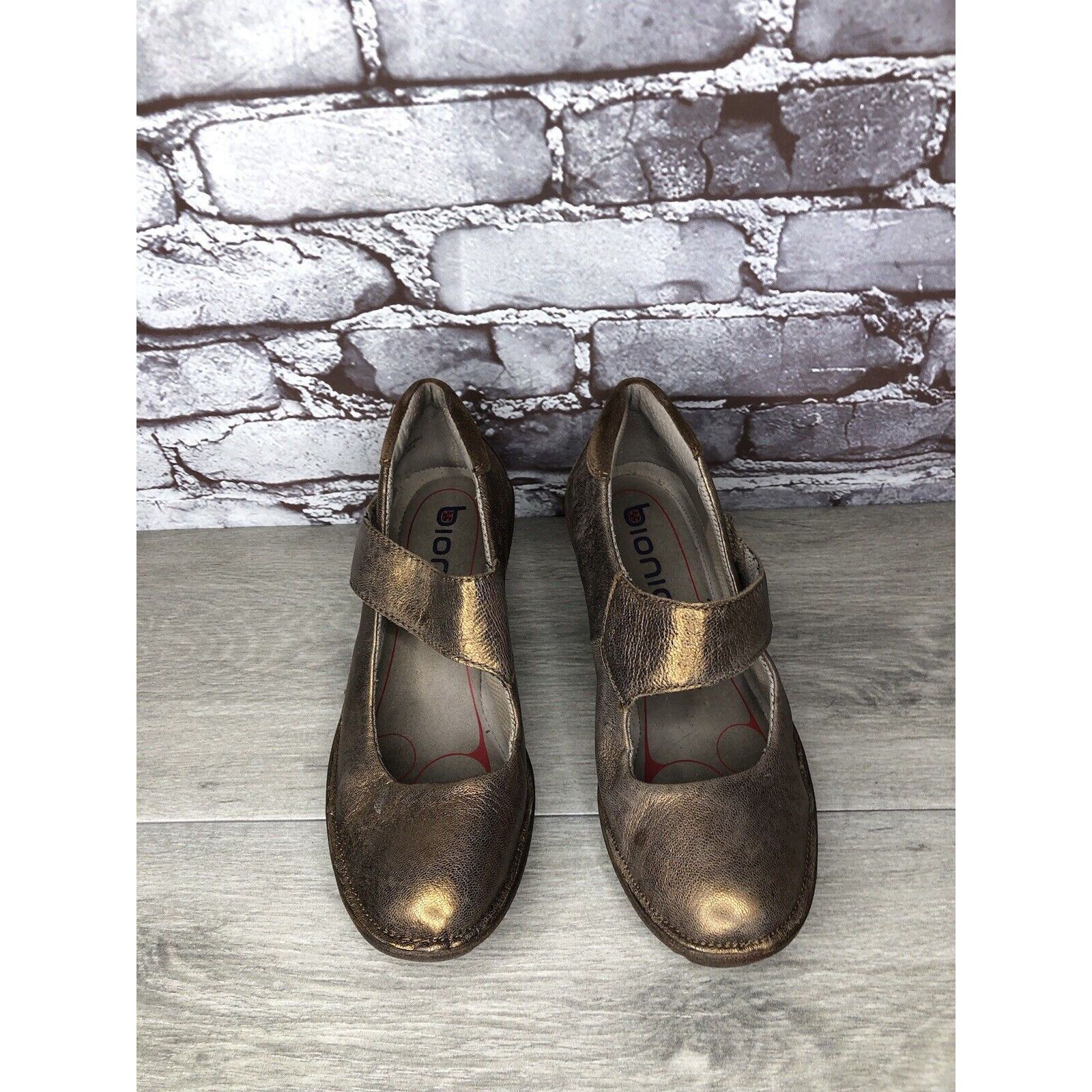 Other Bionica Bronze Leather Shimmer Mary Jane Strap Wedge Shoes W Size US 7.5 / IT 37.5 - 20 Thumbnail