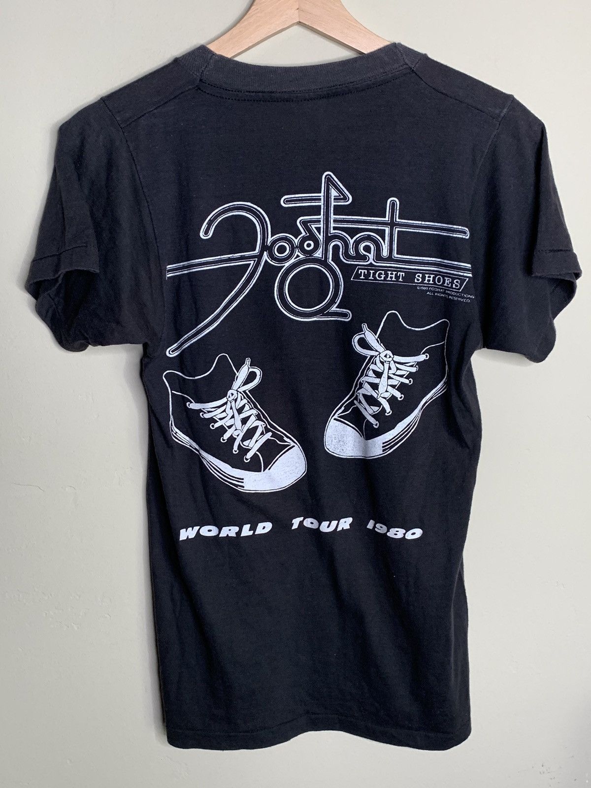 RARE* Vintage 1980 Foghat Tight Shoes World Tour T-Shirt S