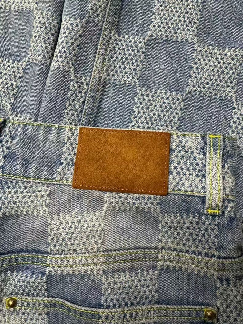 Louis Vuitton LV checkered straight jeans-2508 Size US 33 - 3 Thumbnail