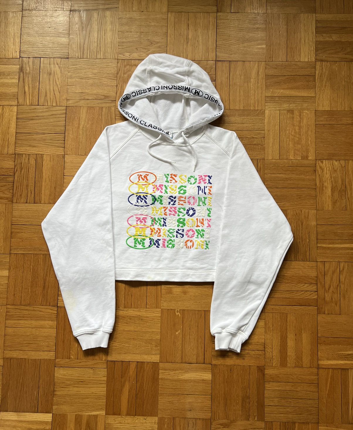 Hoodie M Missoni Collection Multi Logo White Italy