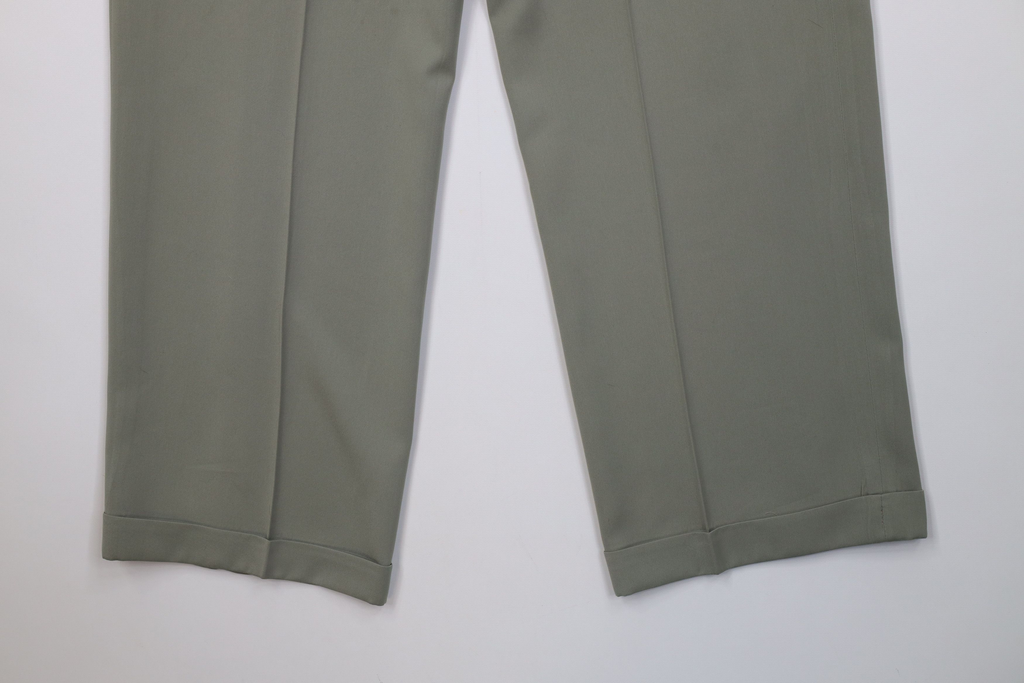 Vintage Vintage 90s Streetwear Knit Wide Leg Chino Pants Light Green Size US 34 / EU 50 - 16 Thumbnail