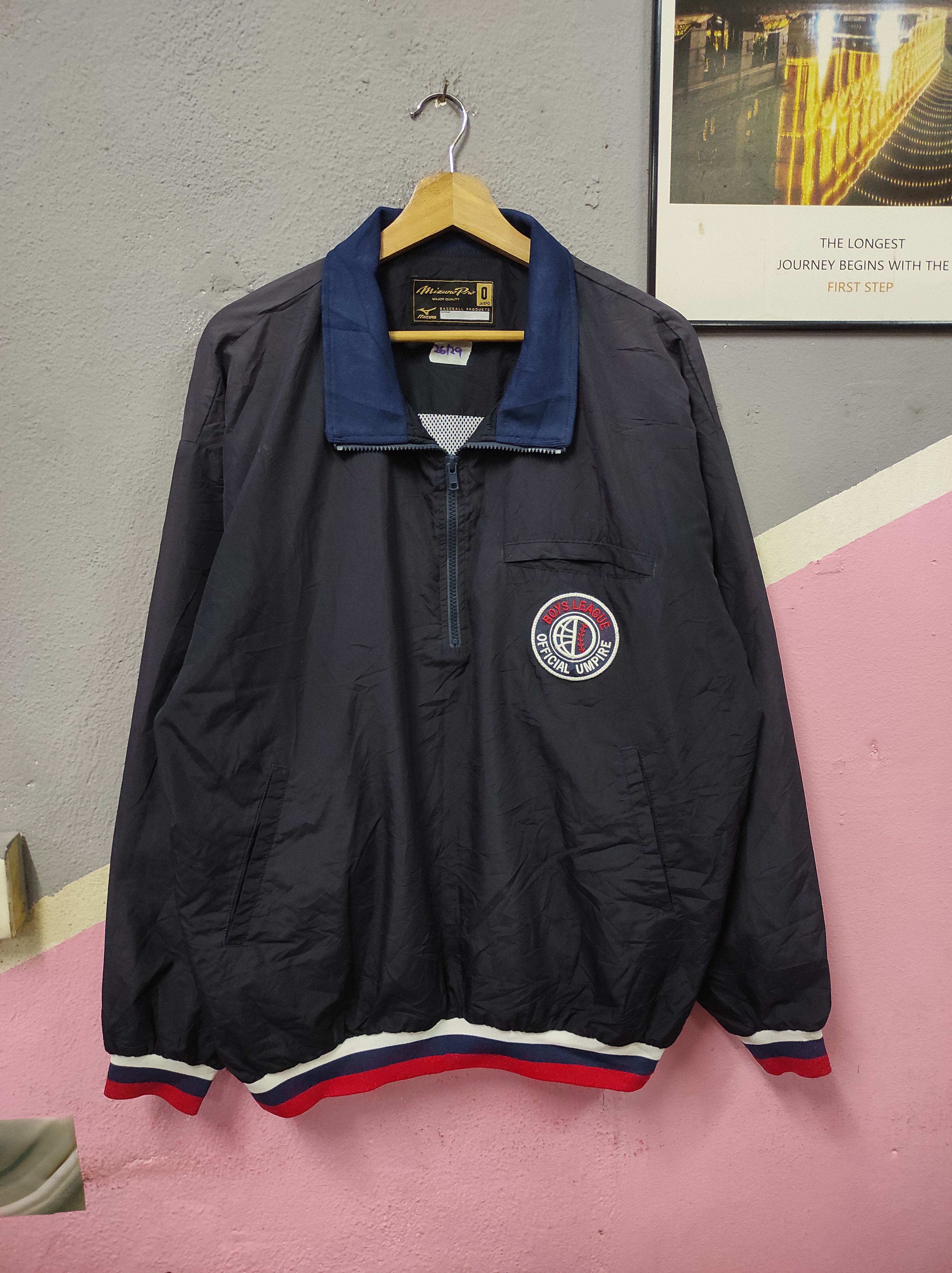 Mizuno MIZUNO PRO BASEBALL ANORAK HALFZIPPER JACKET FADED Size US L / EU 52-54 / 3 - 1 Thumbnail