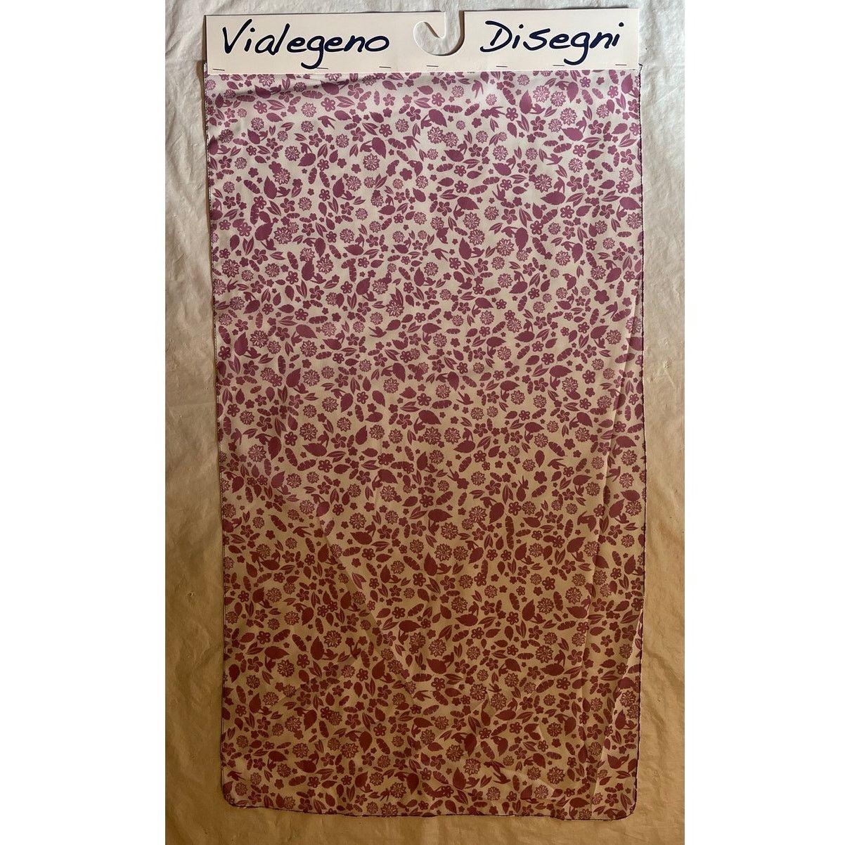 Other One of a Kind Silk Scarf Manufacture Sample Purple Flowers Size ONE SIZE - 2 Thumbnail