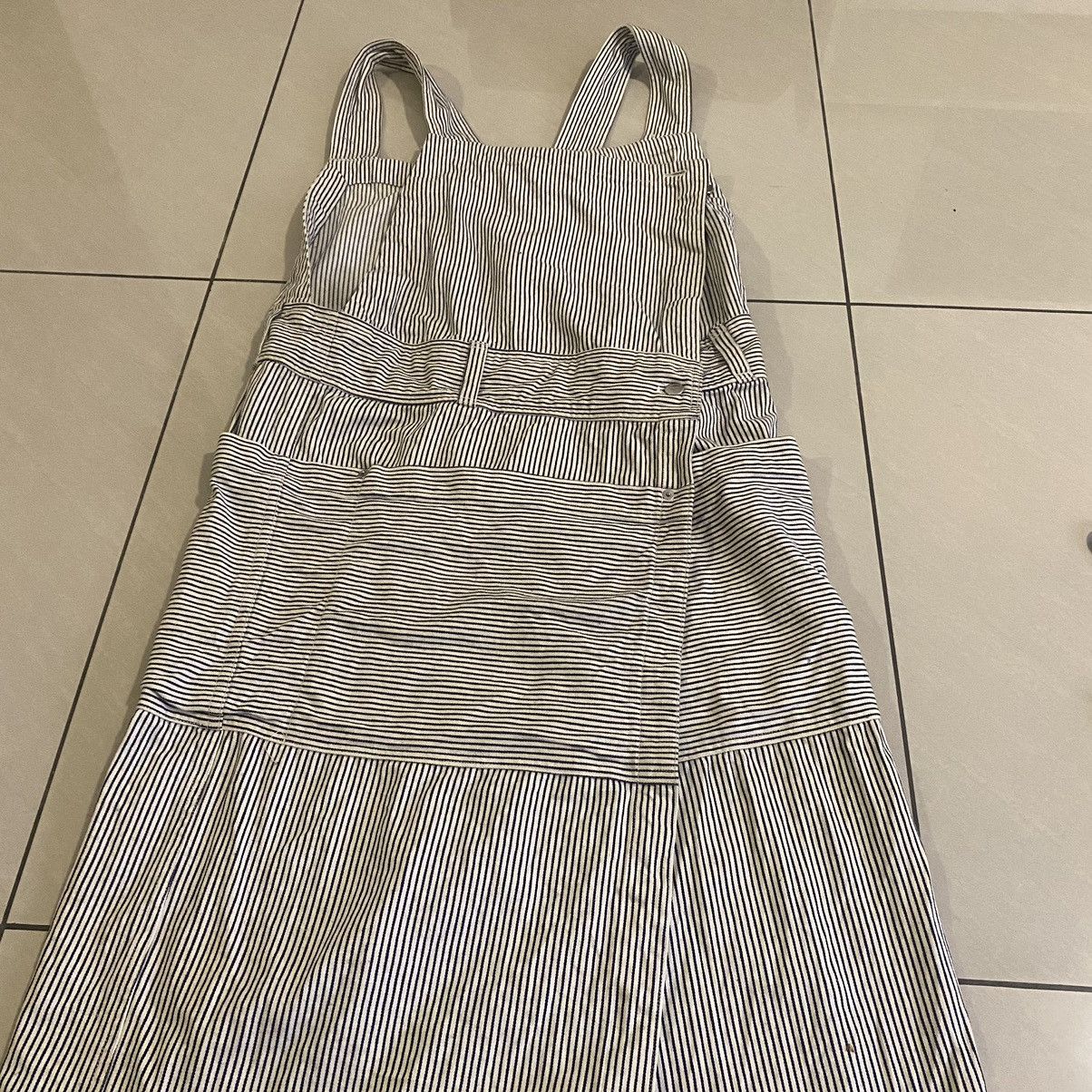 Issey Miyake Vintage Issey Miyake Hickory Stripe Overalls Dress Size S / US 4 / IT 40 - 7 Thumbnail