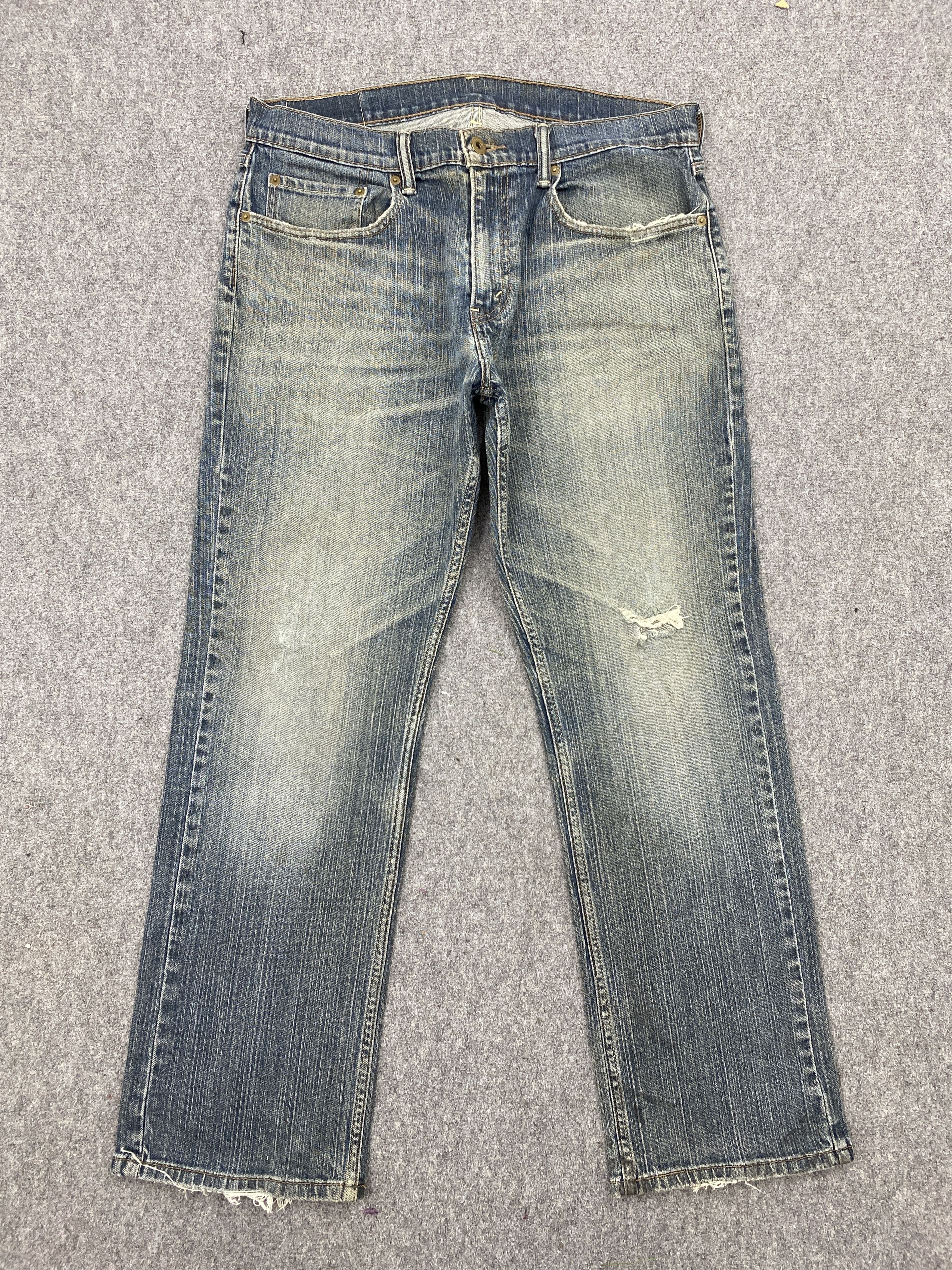 image of Levis 559 Faded Blue Jeans in Blue Denim, Men's (Size 33)