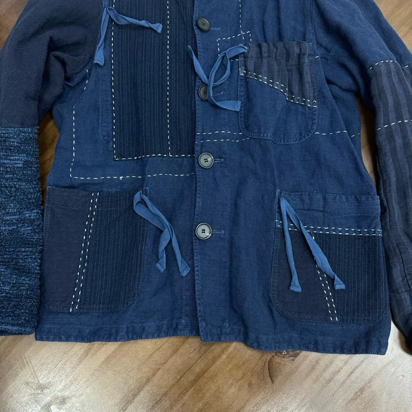 Loewe LOEWE Indigo Color Blocked Denim Jacket 46 Size US S / EU 44-46 / 1 - 7 Thumbnail