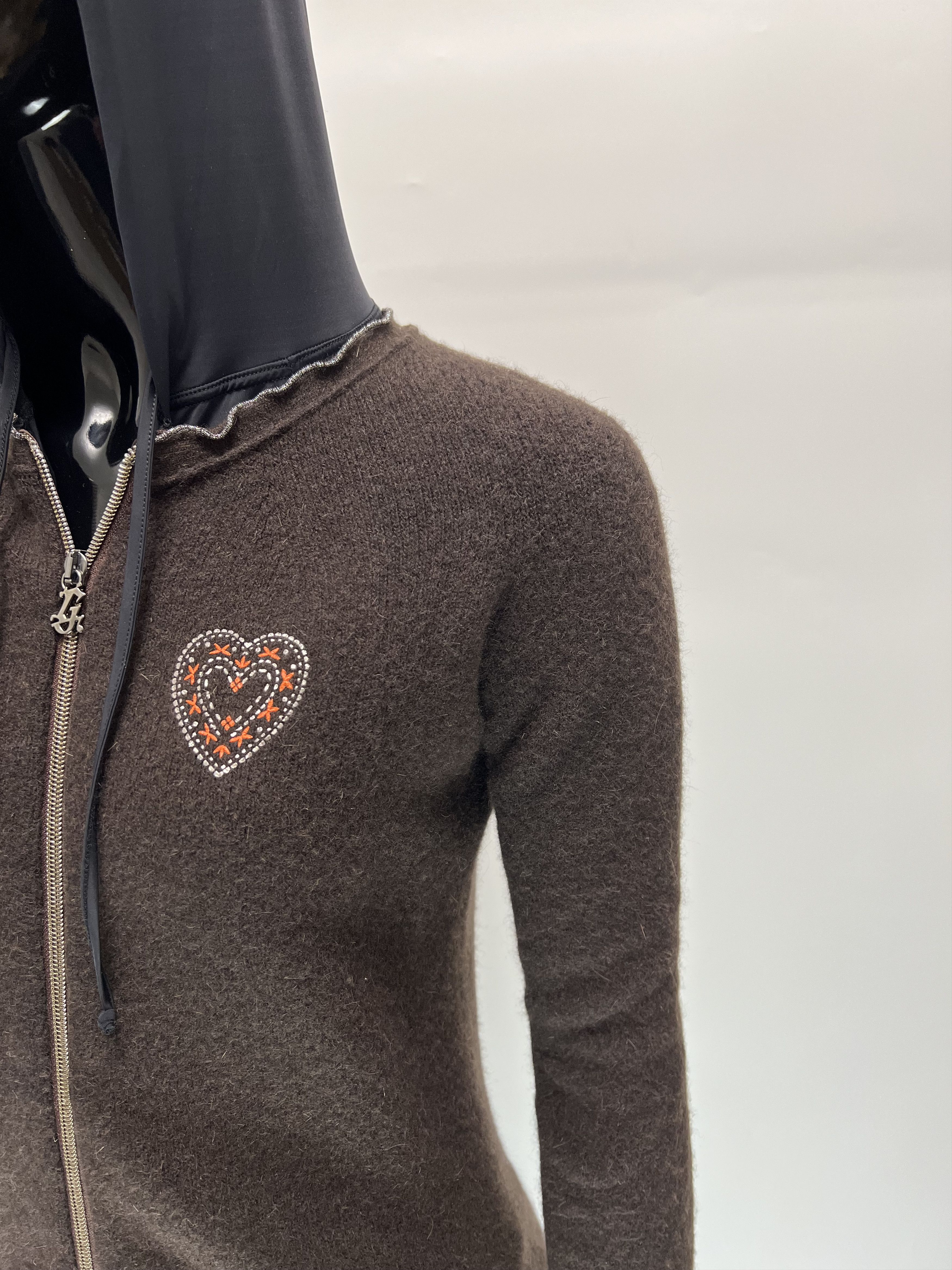 Marithe + Francois Girbaud Marithe Francois Girbaud Wool Angora Zip Hoodie Size S / US 4 / IT 40 - 3 Thumbnail