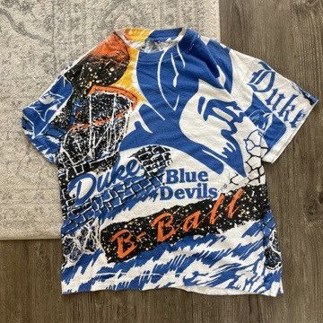 NBA × Ncaa × Vintage 90s Vintage Duke Blue Devils AllOver