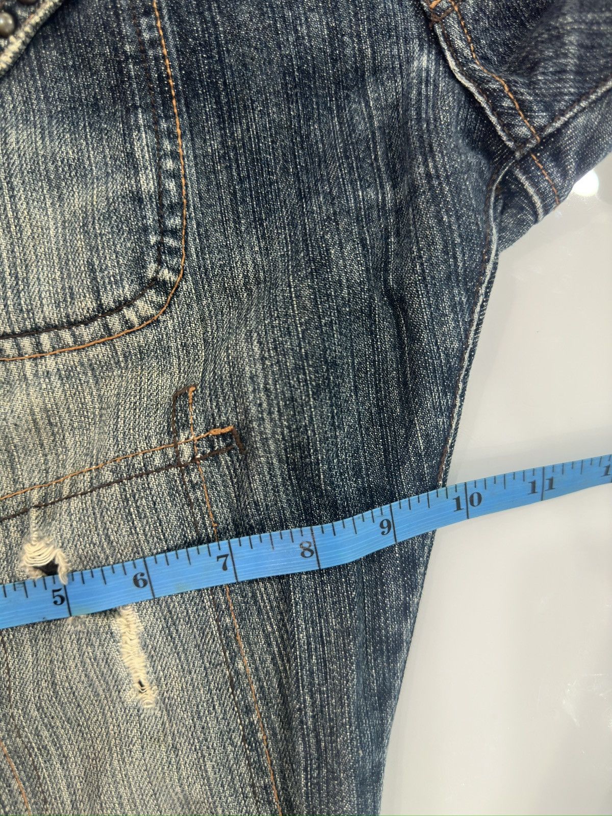 Japanese Brand Rupert The Difference Japan Patchworked Studded Jeans Size US 31 - 18 Thumbnail