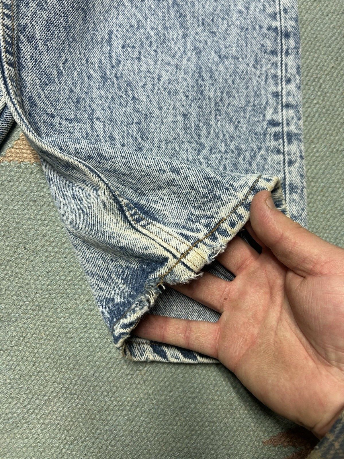 Vintage Vtg 80s Levis 501 jeans acid stone wash button fly USA 32x29 Size US 32 / EU 48 - 9 Thumbnail