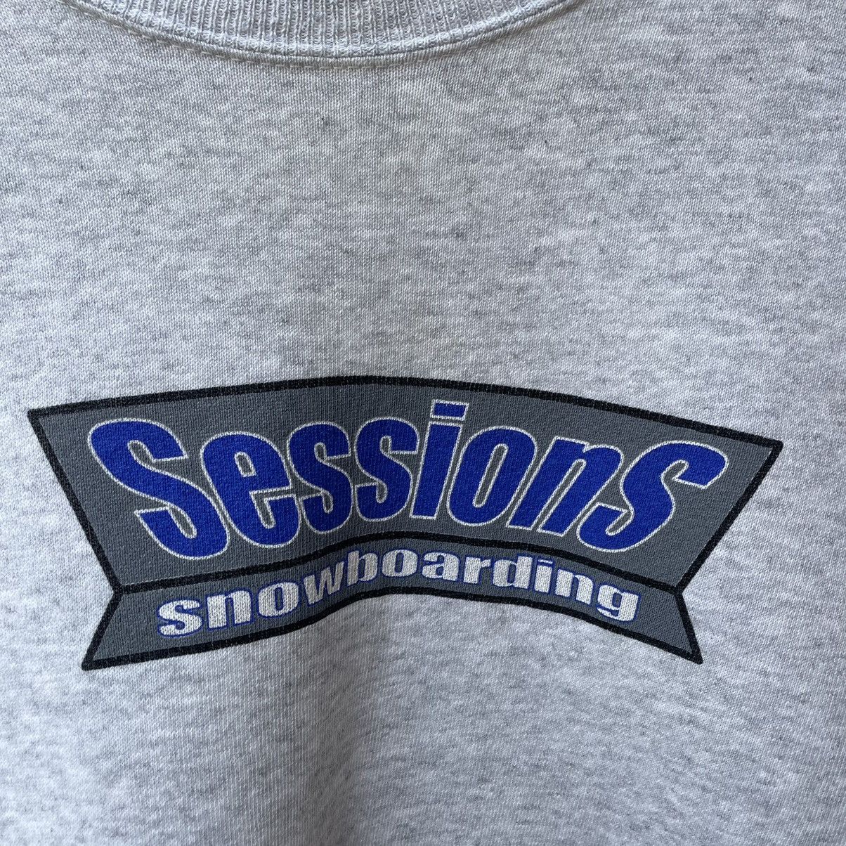 Sessions 🔥Vintage 90s Sessions Center Box Logo Distress Sweatshirts Size US M / EU 48-50 / 2 - 6 Thumbnail