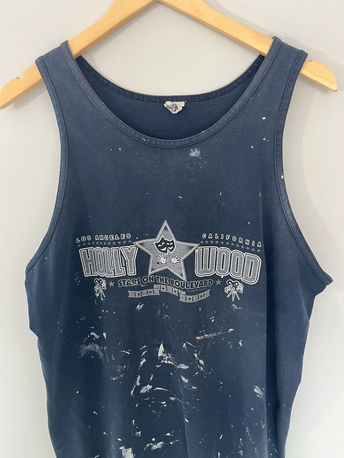 Vintage Thrashed Hollywood California Distressed Tank Top Size US L / EU 52-54 / 3 - 2 Thumbnail