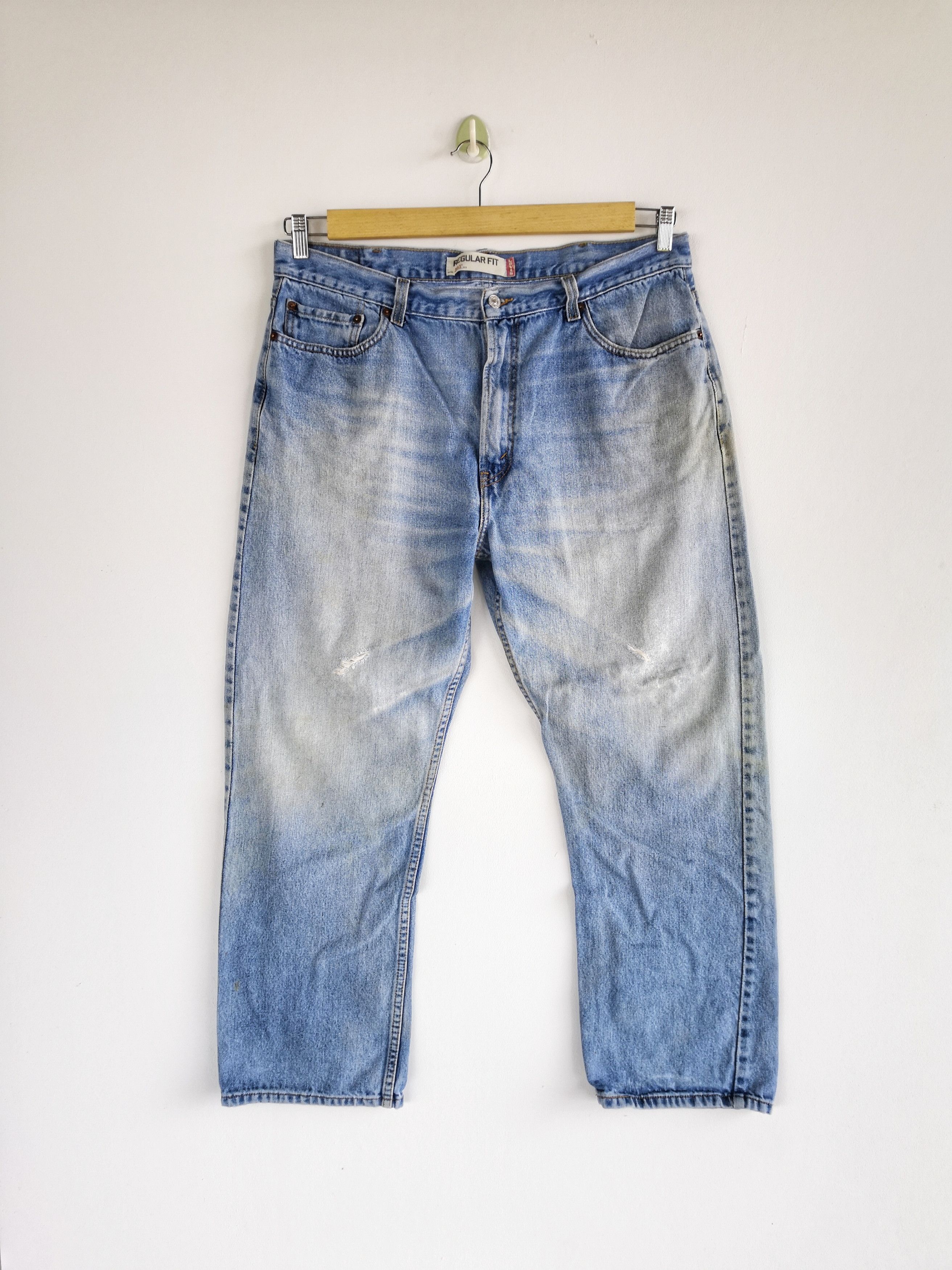 Levi's Vintage Y2K Levis 505 Light Wash Denim Levi's Faded Jeans Size US 38 / EU 54 - 2 Thumbnail