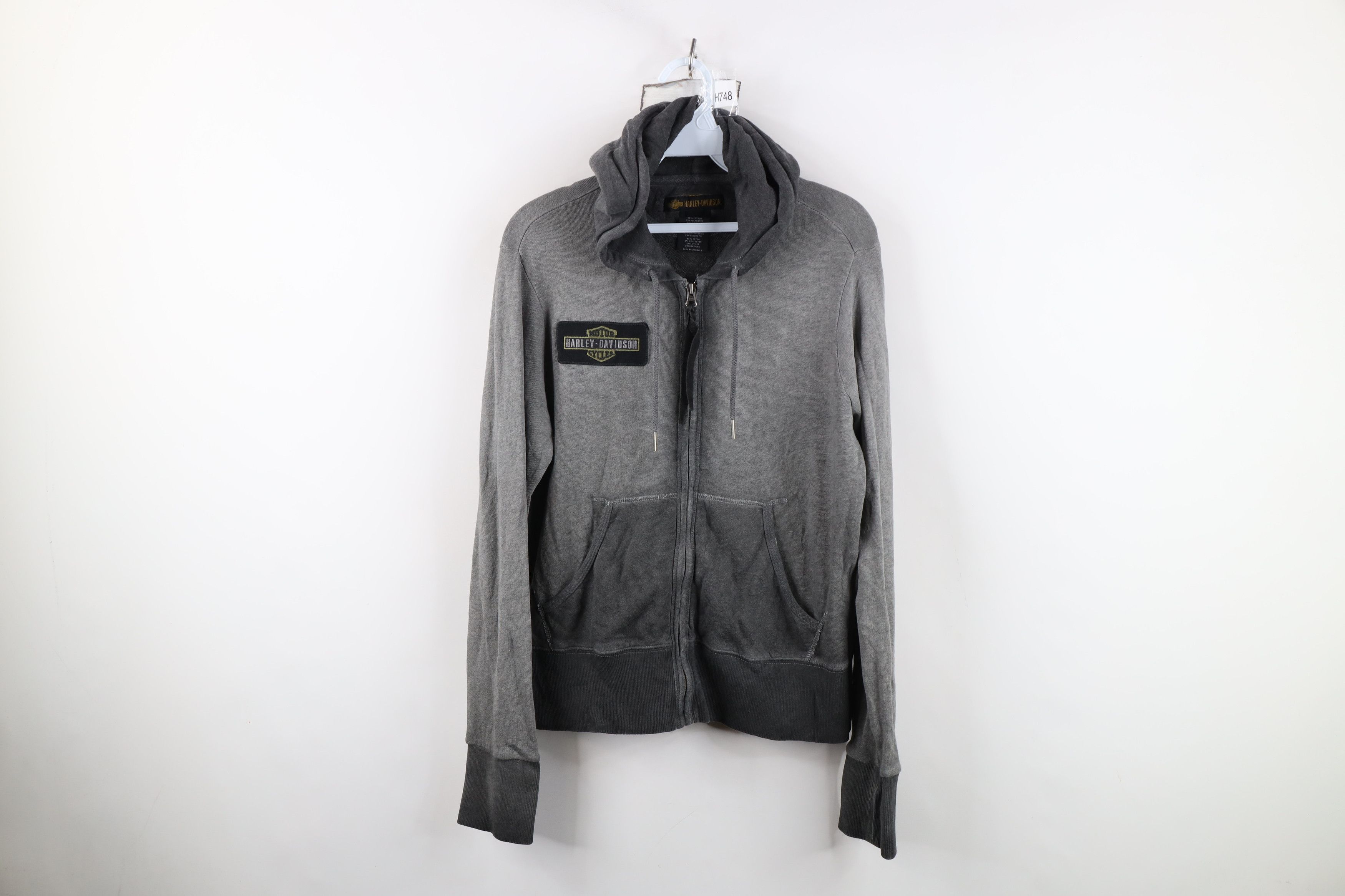 Harley Davidson Vintage Y2K Harley Davidson Stonewash Eagle Full Zip Hoodie Size M / US 6-8 / IT 42-44 - 1 Thumbnail