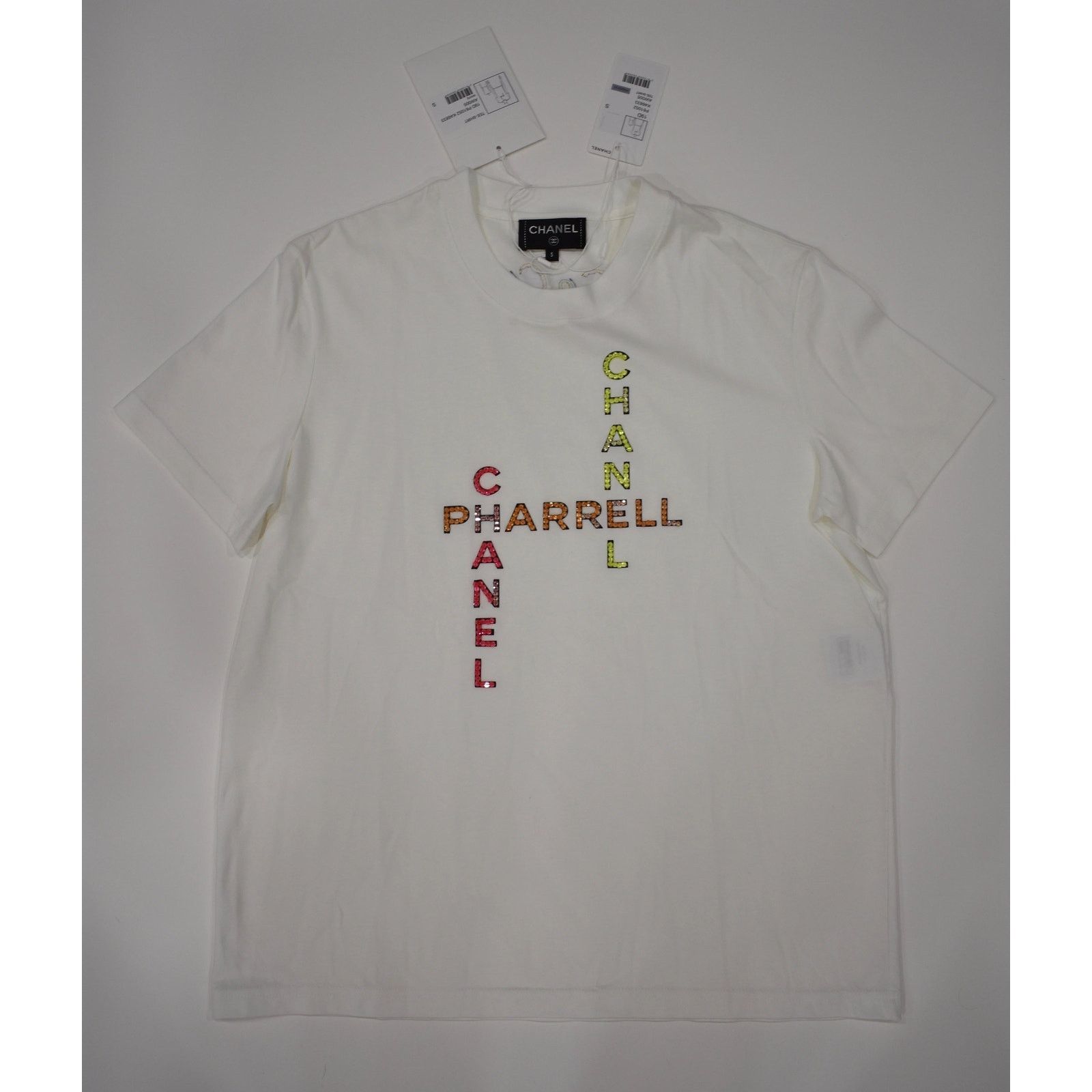 Chanel Chanel X Pharrell Collection Crystal Tee Shirt RARE S Size S / US 4 / IT 40 - 4 Thumbnail