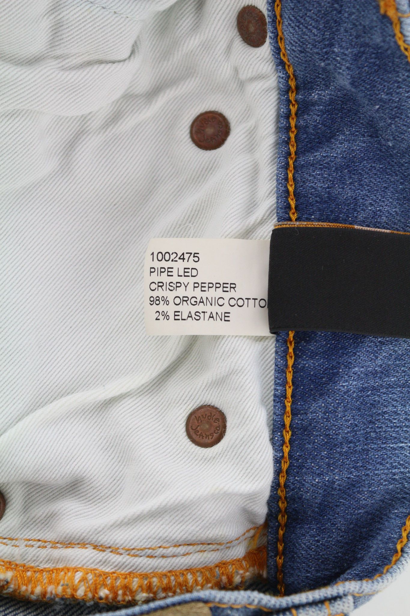Nudie Jeans PIPE LED W29/L34 Crispy Pepper Organic Cotton Jeans 80459 Size US 29 - 7 Thumbnail