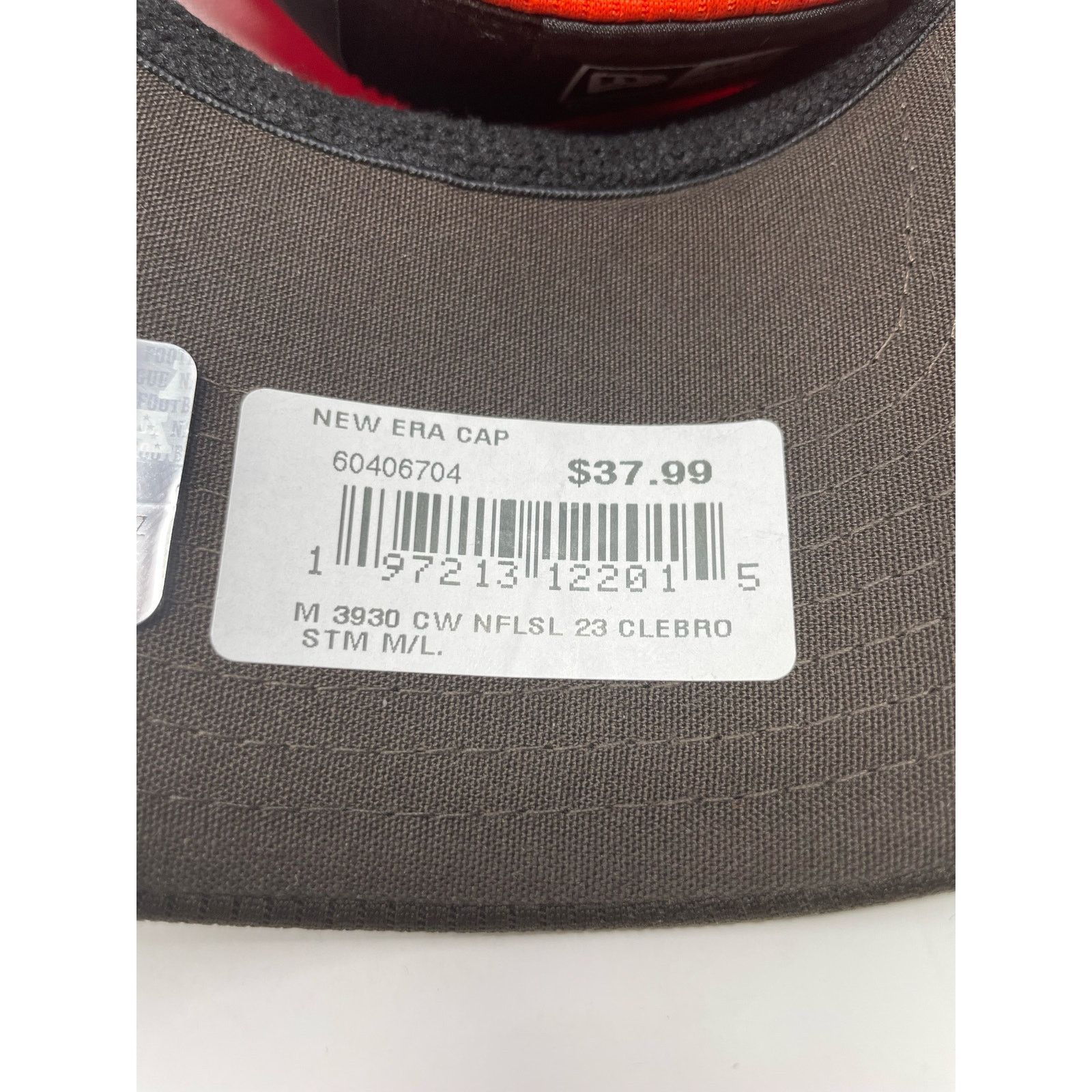New Era New Era Cleveland Browns 39Thirty Brown Orange Stretch Hat Size ONE SIZE - 3 Thumbnail