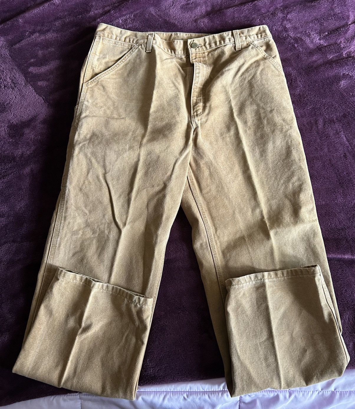 Carhartt Vintage 90s Carhartt Work Pants Brown 38x32 USA Made Size US 38 / EU 54 - 6 Thumbnail