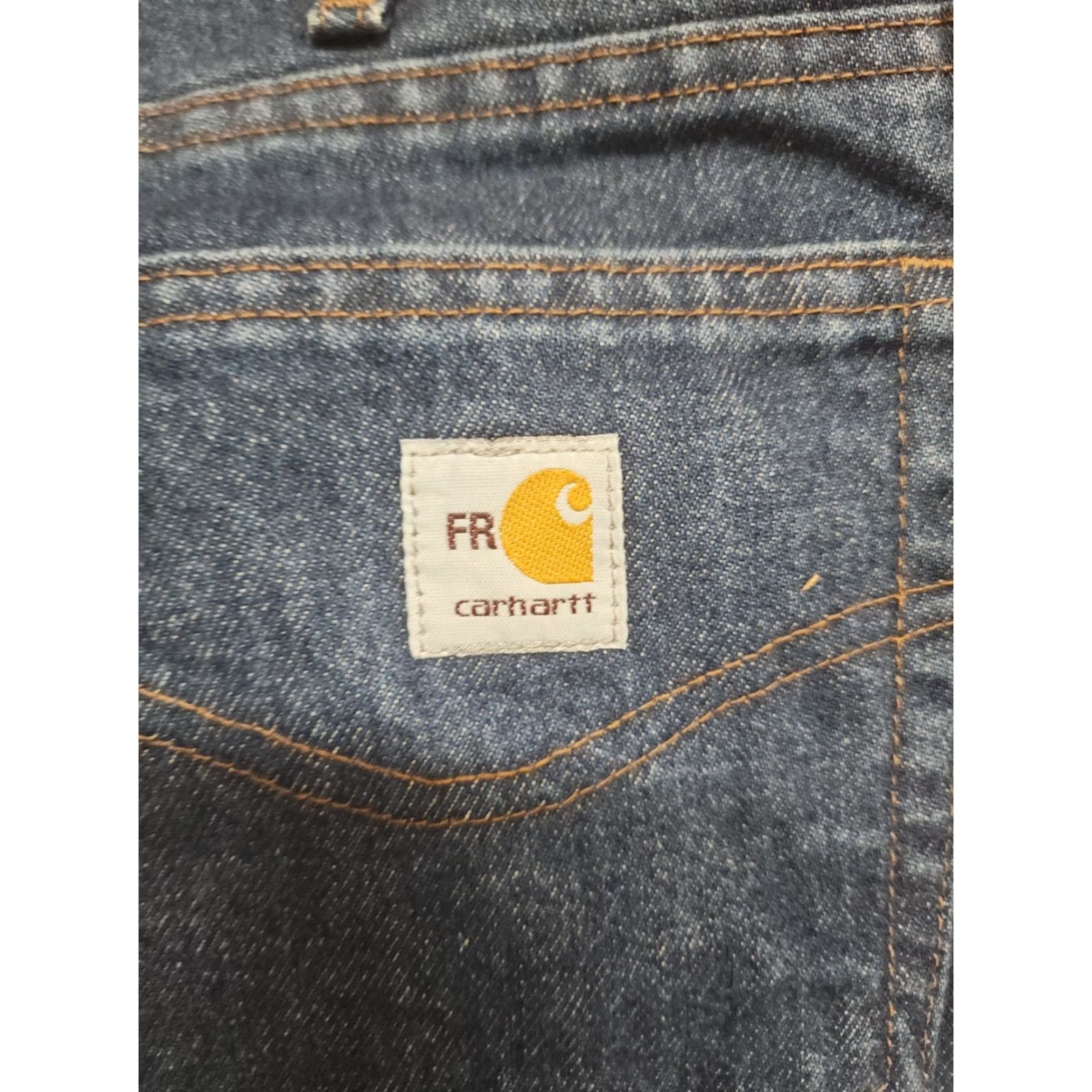 Carhartt Carhartt FR Jeans Relaxed 5-Pocket Denim Size 8 Blue Women's 8x30 Flame-Resistant Carhartt FR Work Jeans Size 30" / US 8 / IT 44 - 4 Thumbnail