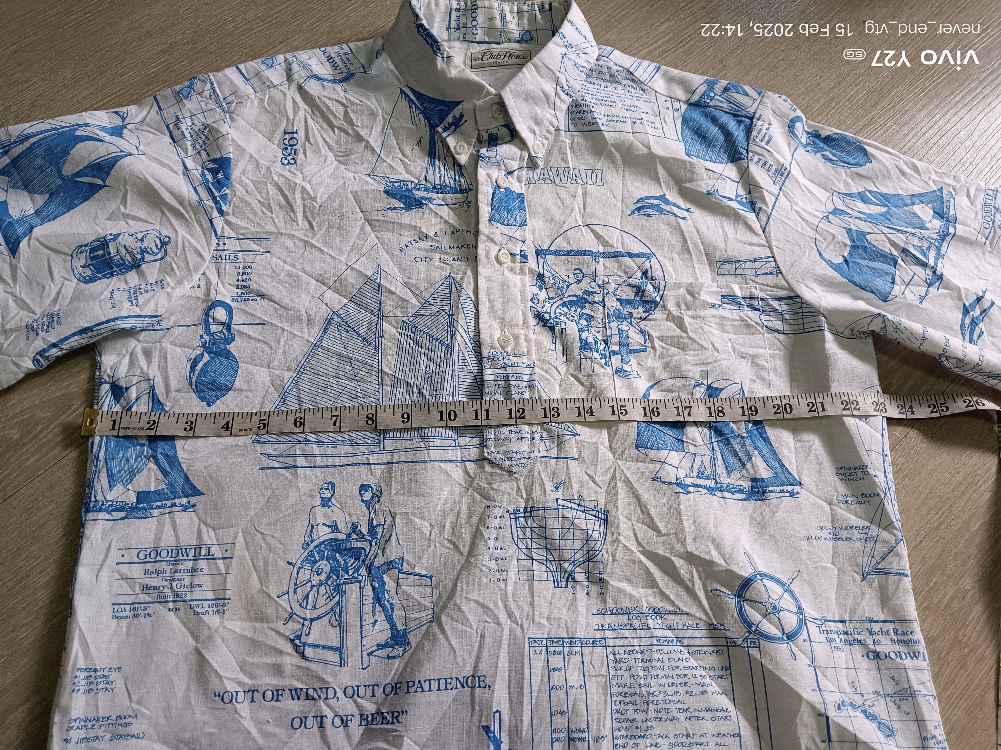 Designer VINTAGE KAHALA TRANSPACIFIC YACTH Size US L / EU 52-54 / 3 - 7 Thumbnail