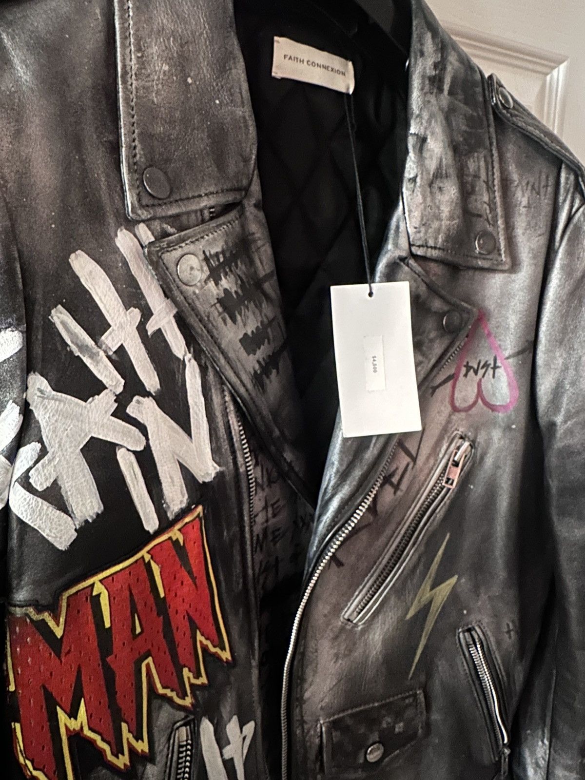Faith Connexion Dust of Gods x Faith Connexion X MattewHyte Leather Jacket Size US M / EU 48-50 / 2 - 5 Thumbnail