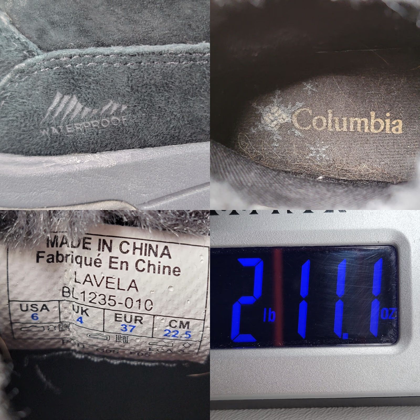 Vintage Columbia Lavela Waterproof Winter Boot Women's 6 US Black Suede Lace Up Mid-Calf Waterproof Rubber Outsole Snow Boot Size US 4 / IT 34 - 10 Thumbnail