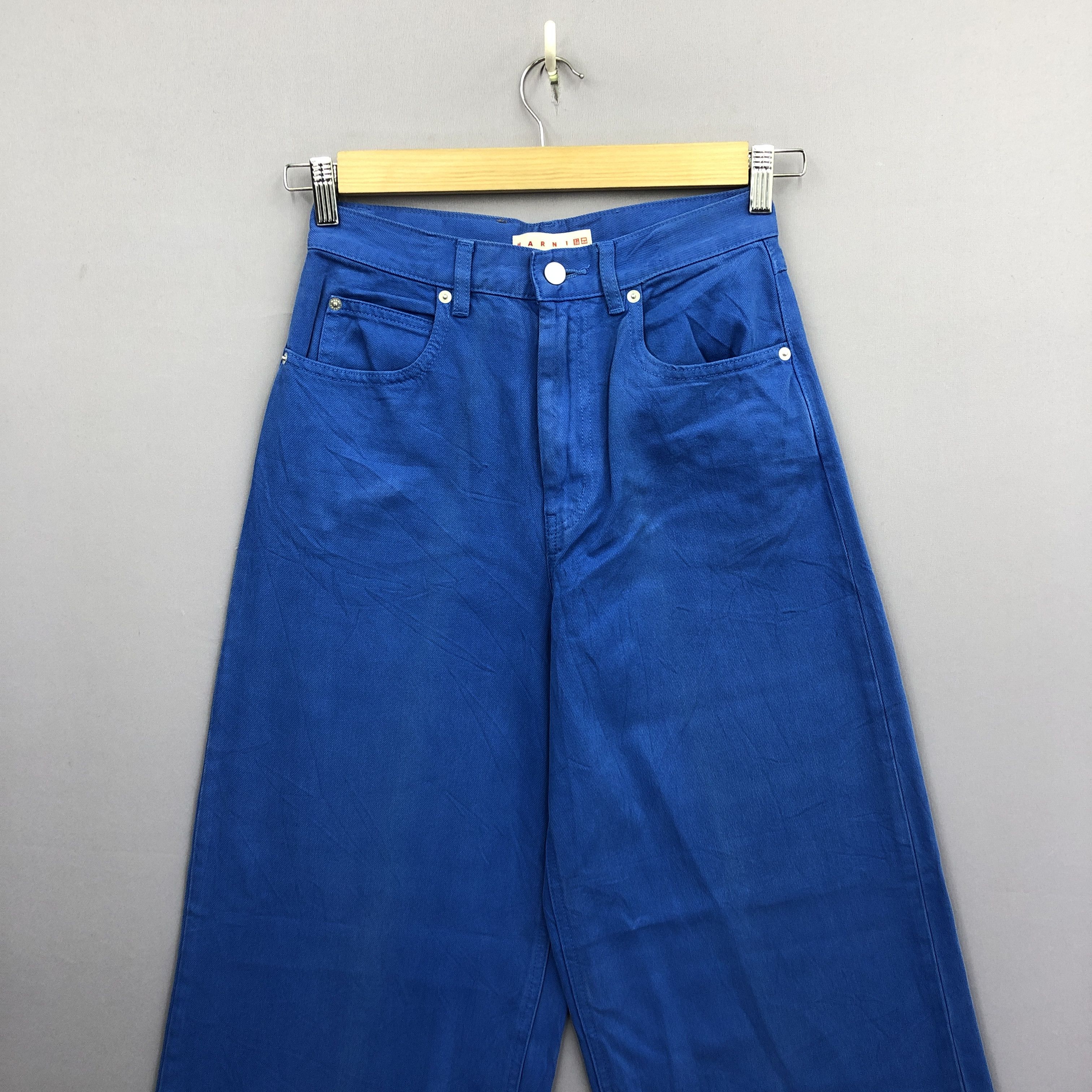 Marni × Uniqlo Vintage Y2K/2000s Marni Baggy Wide Leg Skater Jeans Denim Size 26" / US 2 / IT 38 - 3 Thumbnail