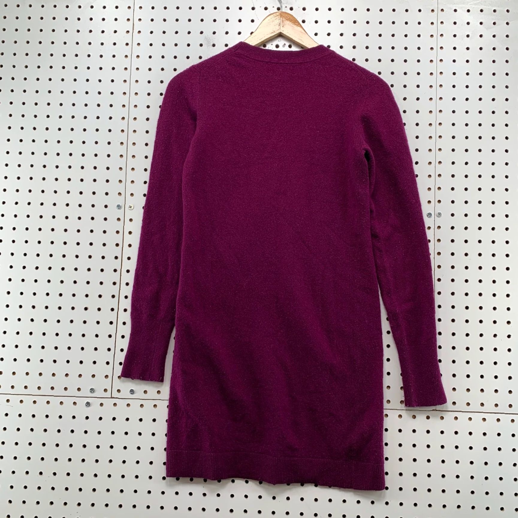 Banana Republic Banana Republic Merino Wool Sweater Dress Womens L White Crew Neck Knit A-Line, Solid, Long Sleeve, Pullover, Winter, Fall, Italian Yarn Size L / US 10 / IT 46 - 2 Thumbnail