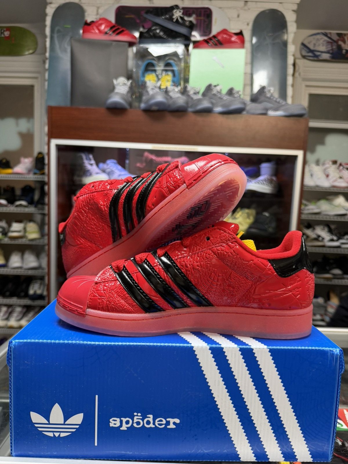 Sp5der X Adidas Superstar (Red)