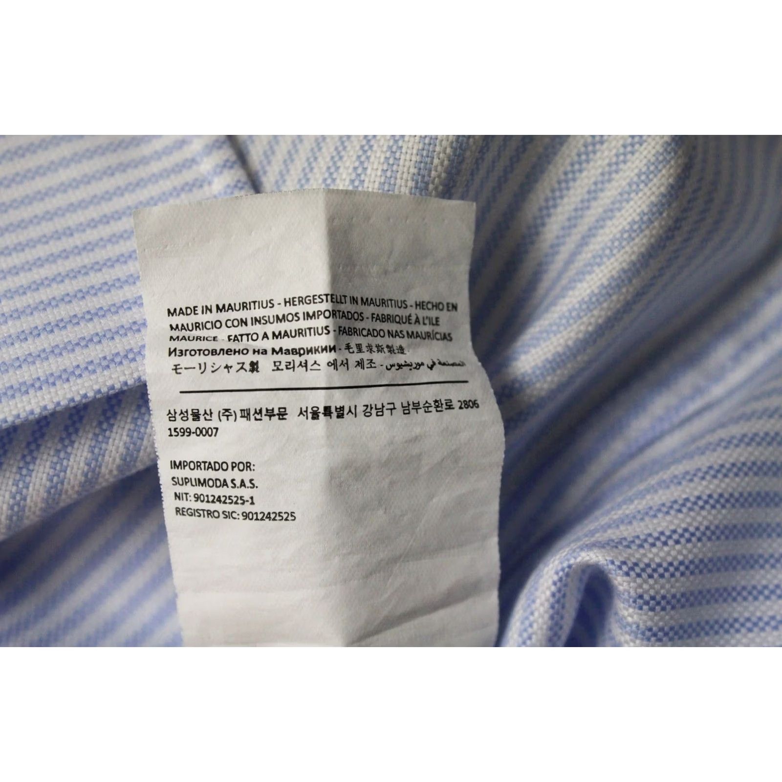 Suitsupply Suitsupply Dress Shirt Men 37 / 14 1/2 Pinstriped Extra Slim Fit Button Up Blue Shirt Men Size 36R - 7 Thumbnail