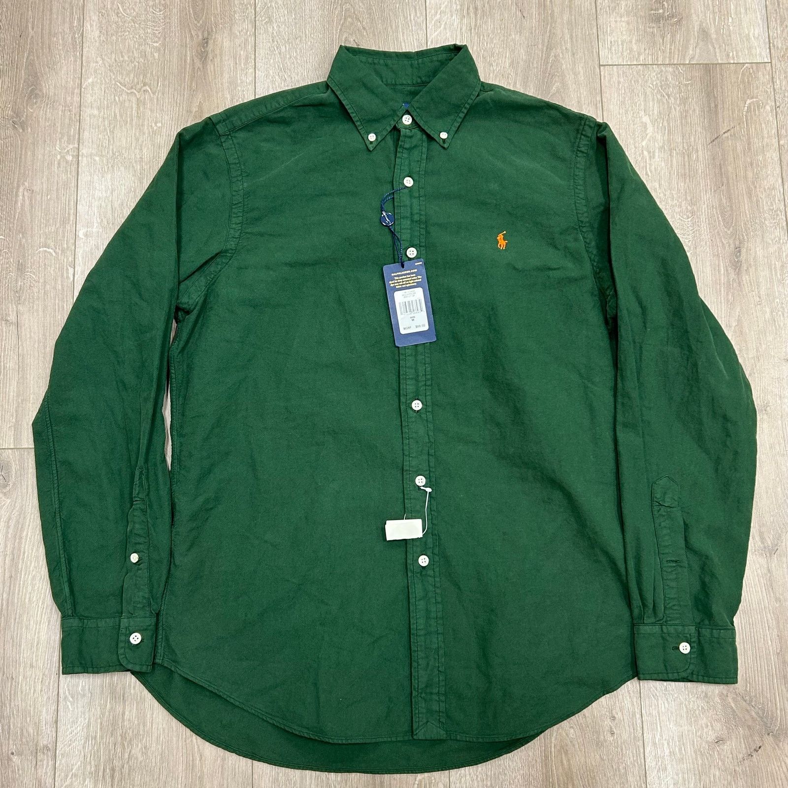 Polo Ralph Lauren Polo Ralph Lauren Garment-Dyed Oxford Green Button Up Shirt Size US M / EU 48-50 / 2 - 1 Thumbnail