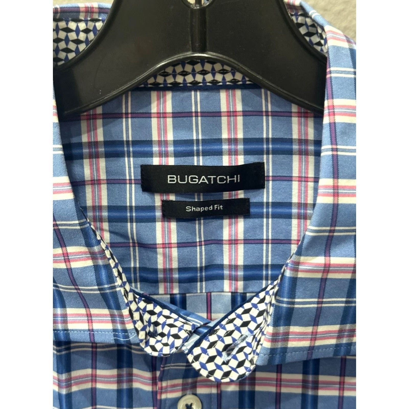 BUGATCHI Bugatchi Uomo Nylon Plaid LONG SLEEVE SHIRT XL Multicolor Mens XS? Size US XL / EU 56 / 4 - 4 Thumbnail