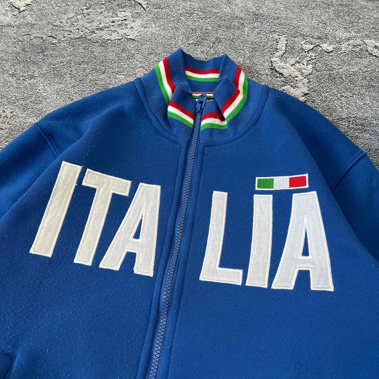 Other Y2K Rare 🇮🇹 Blue Italia Team big center logo Soccer Zip Size US XS / EU 42 / 0 - 10 Thumbnail