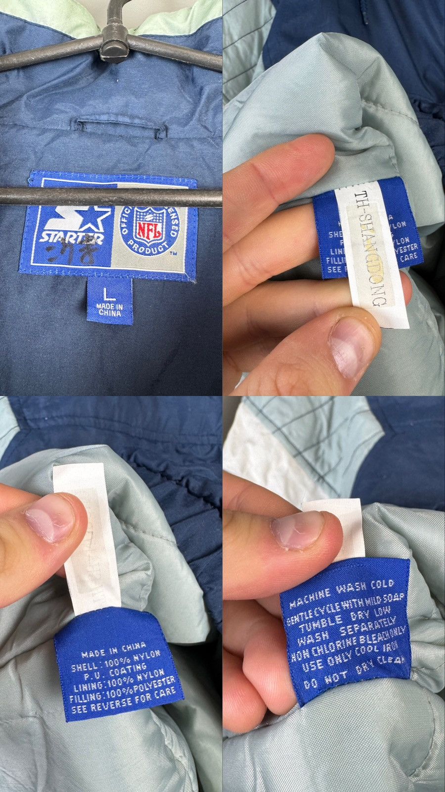 Starter Vintage Starter Dallas Cowboys NFL Insulated Anorak Jacket Size US L / EU 52-54 / 3 - 6 Thumbnail
