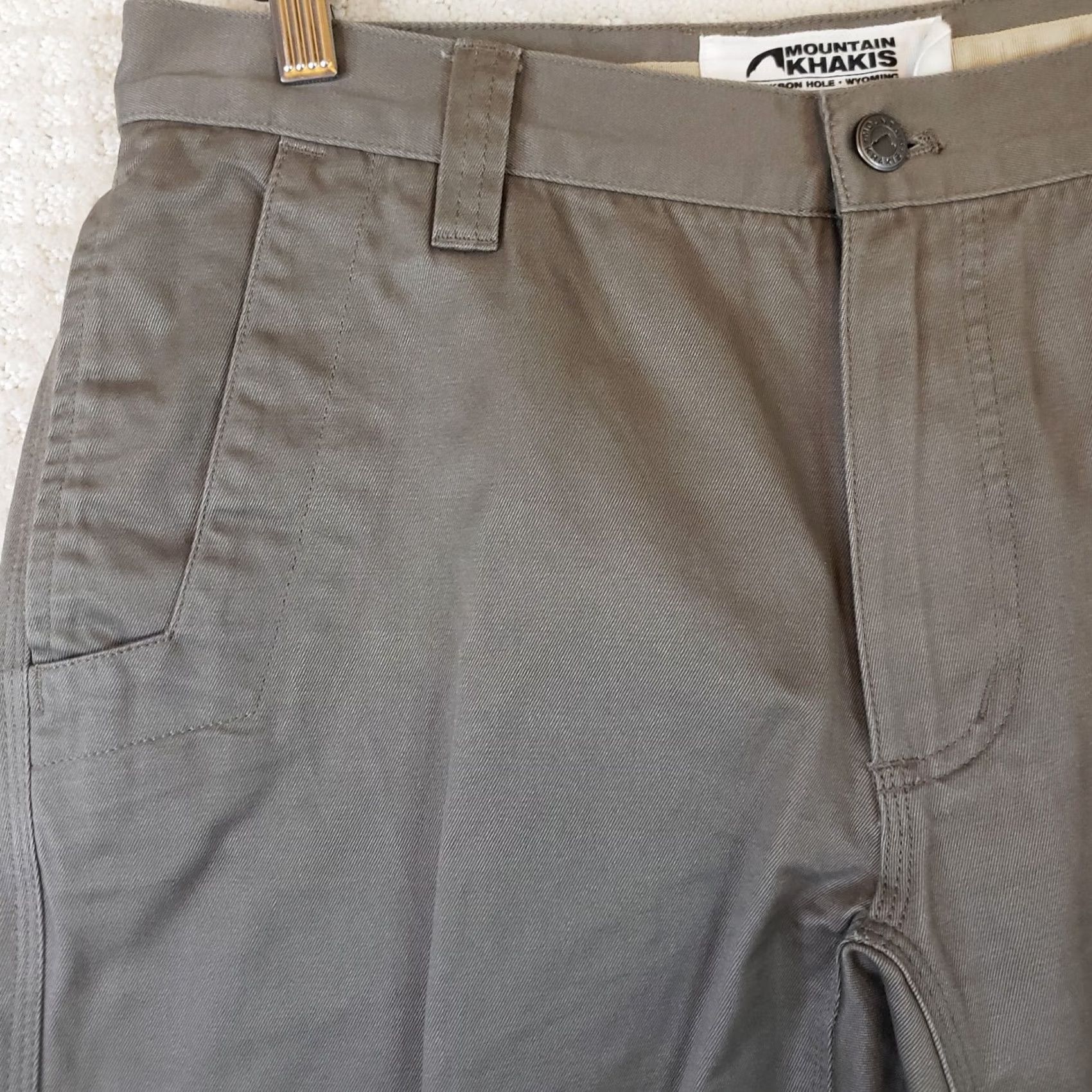 Mountain Khakis Mountain Khakis Teton Twill Pants Mens Regular 32x32 Green Khaki Chino 5-Pocket Straight Front Belt Loops Zipper Button Cotton Canvas Casual Workwear Size US 32 / EU 48 - 4 Thumbnail
